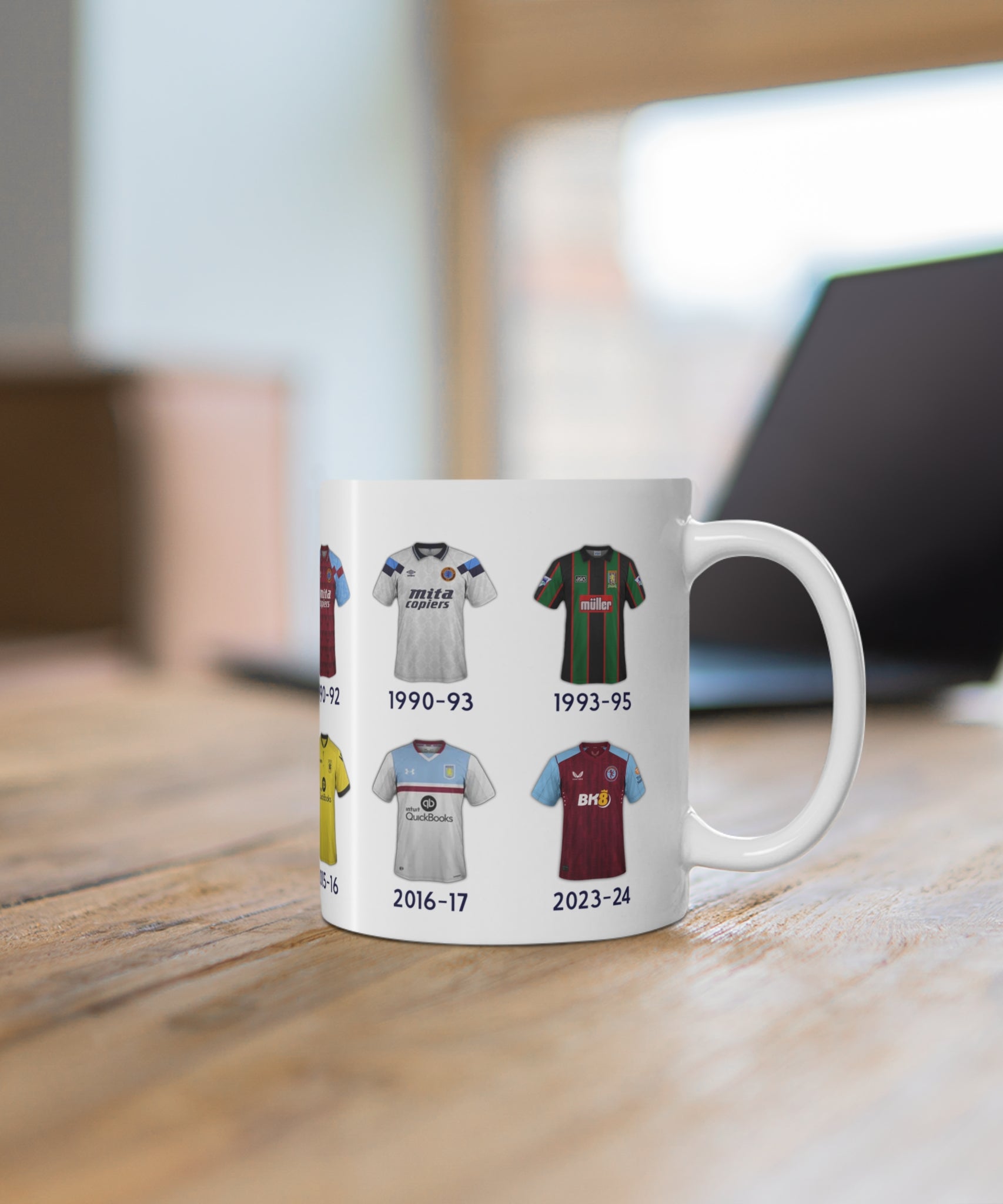 Aston Villa Football Kits Coffee Mug