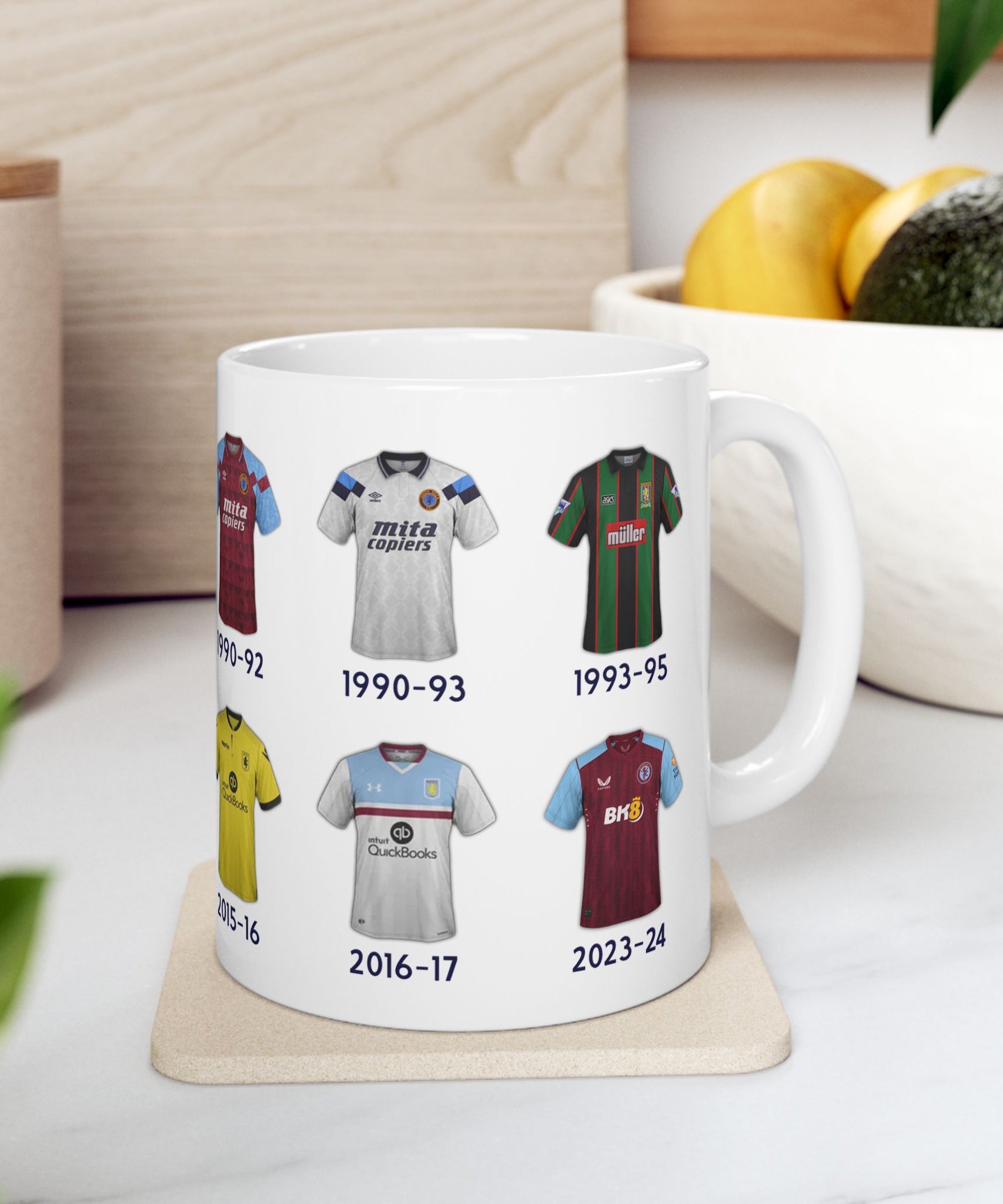 Aston Villa Football Kits Coffee Mug