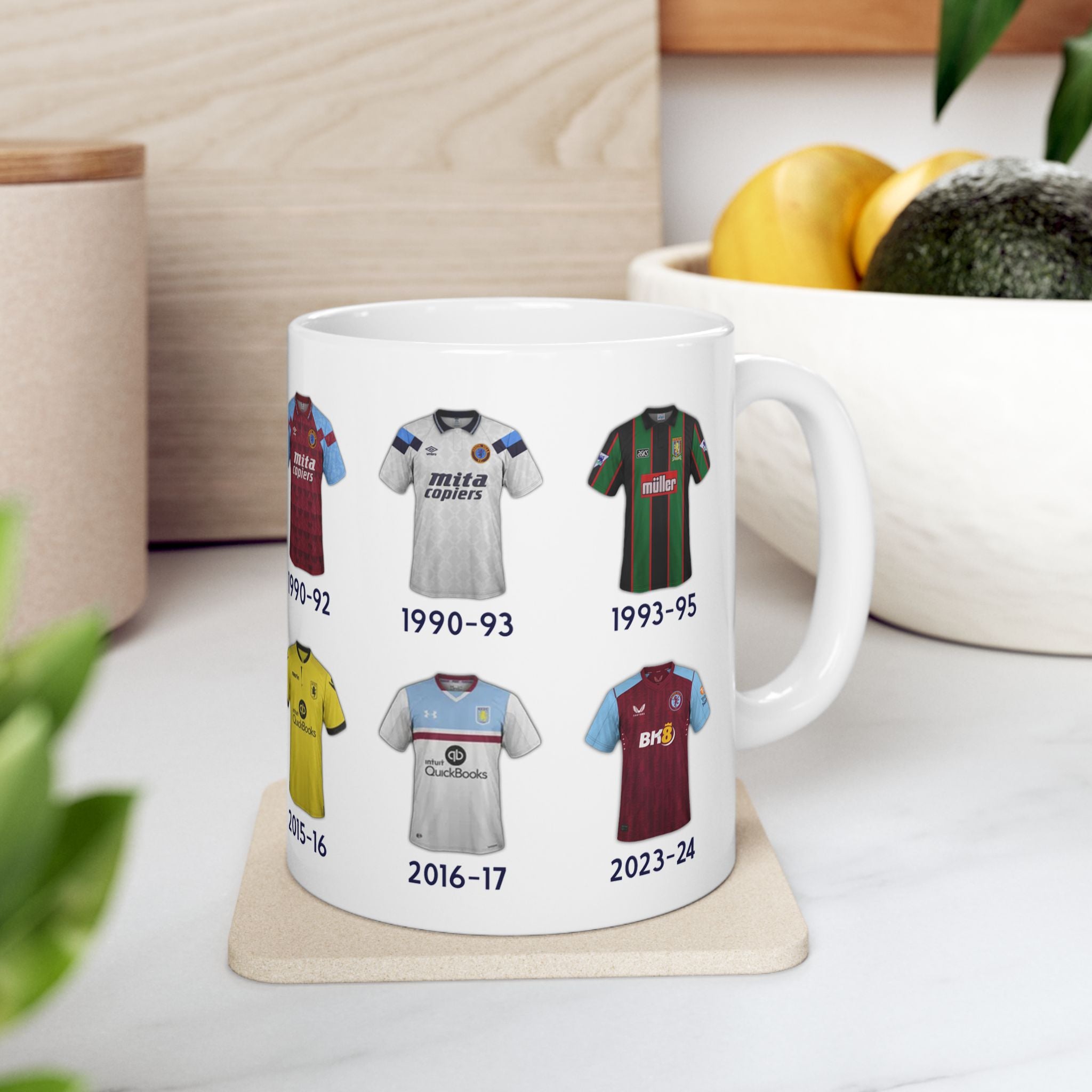 Aston Villa Football Kits Coffee Mug