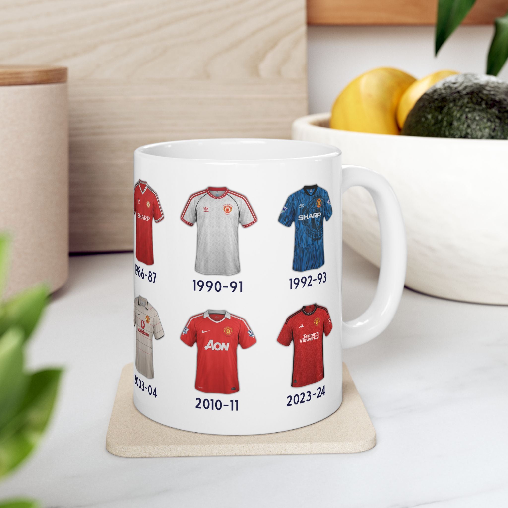 Man Utd Football Kits Coffee Mug