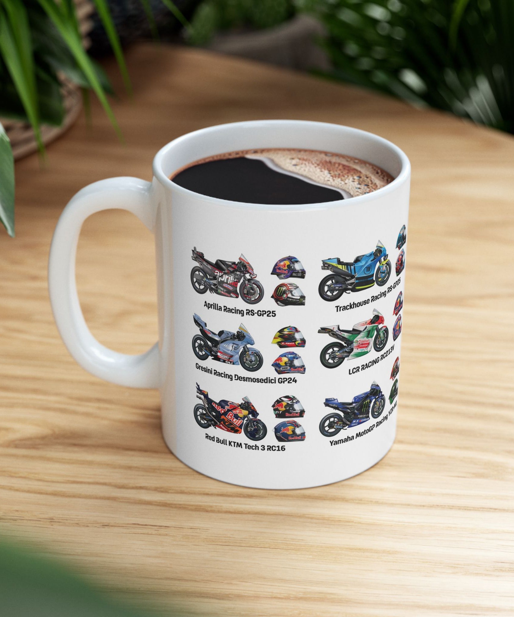 MotoGP 2025 Rider & Bike Helmet Mug