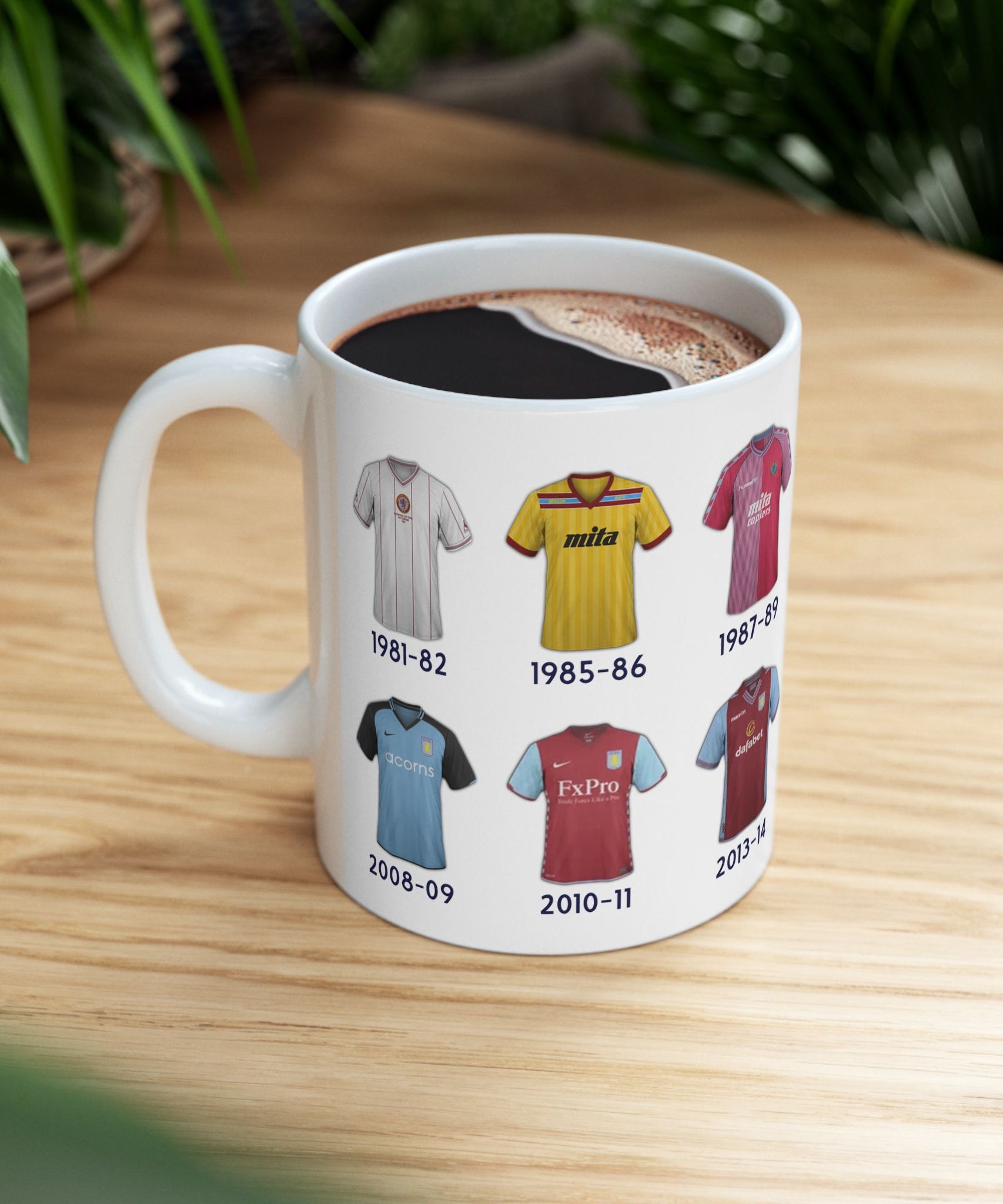 Aston Villa Football Kits Coffee Mug