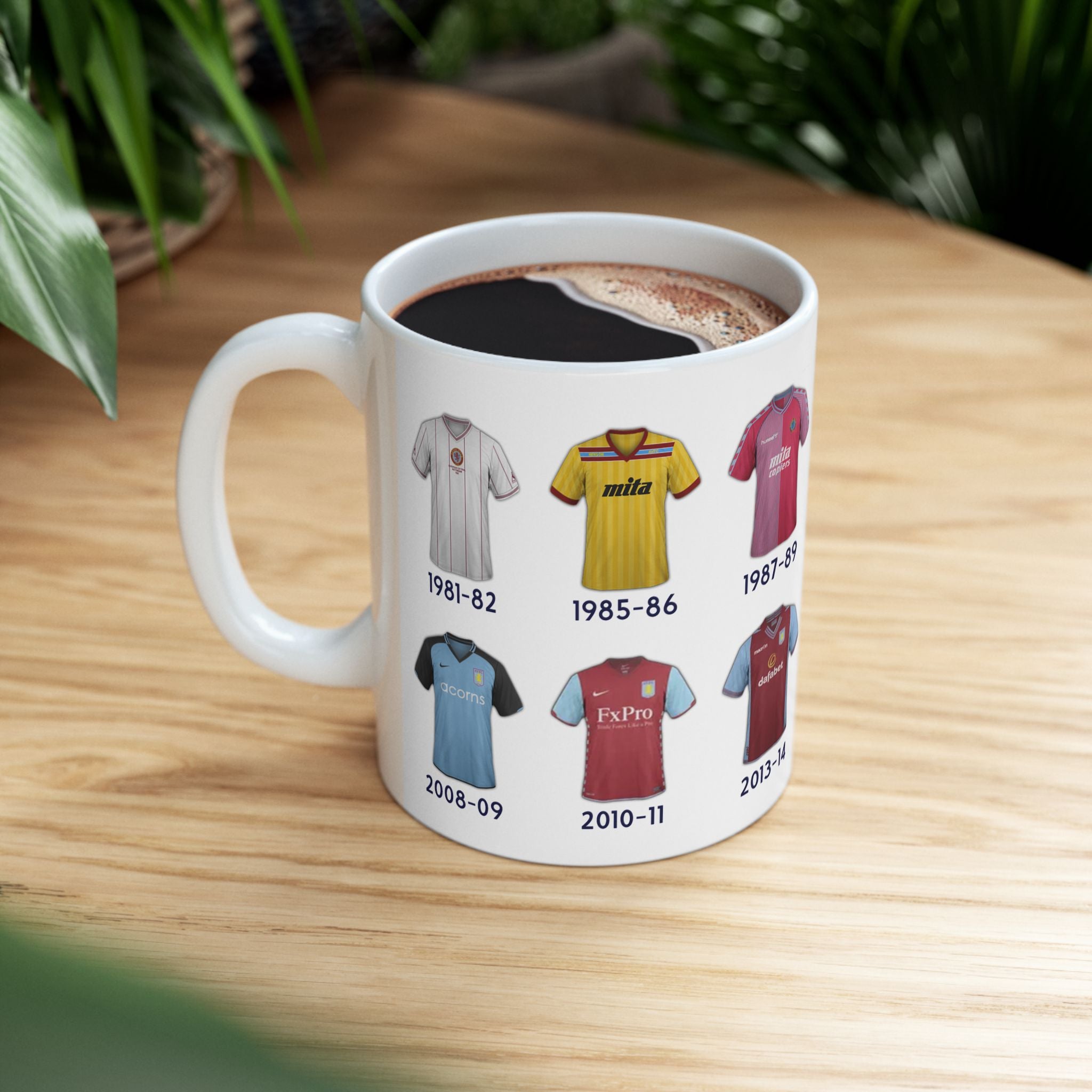 Aston Villa Football Kits Coffee Mug