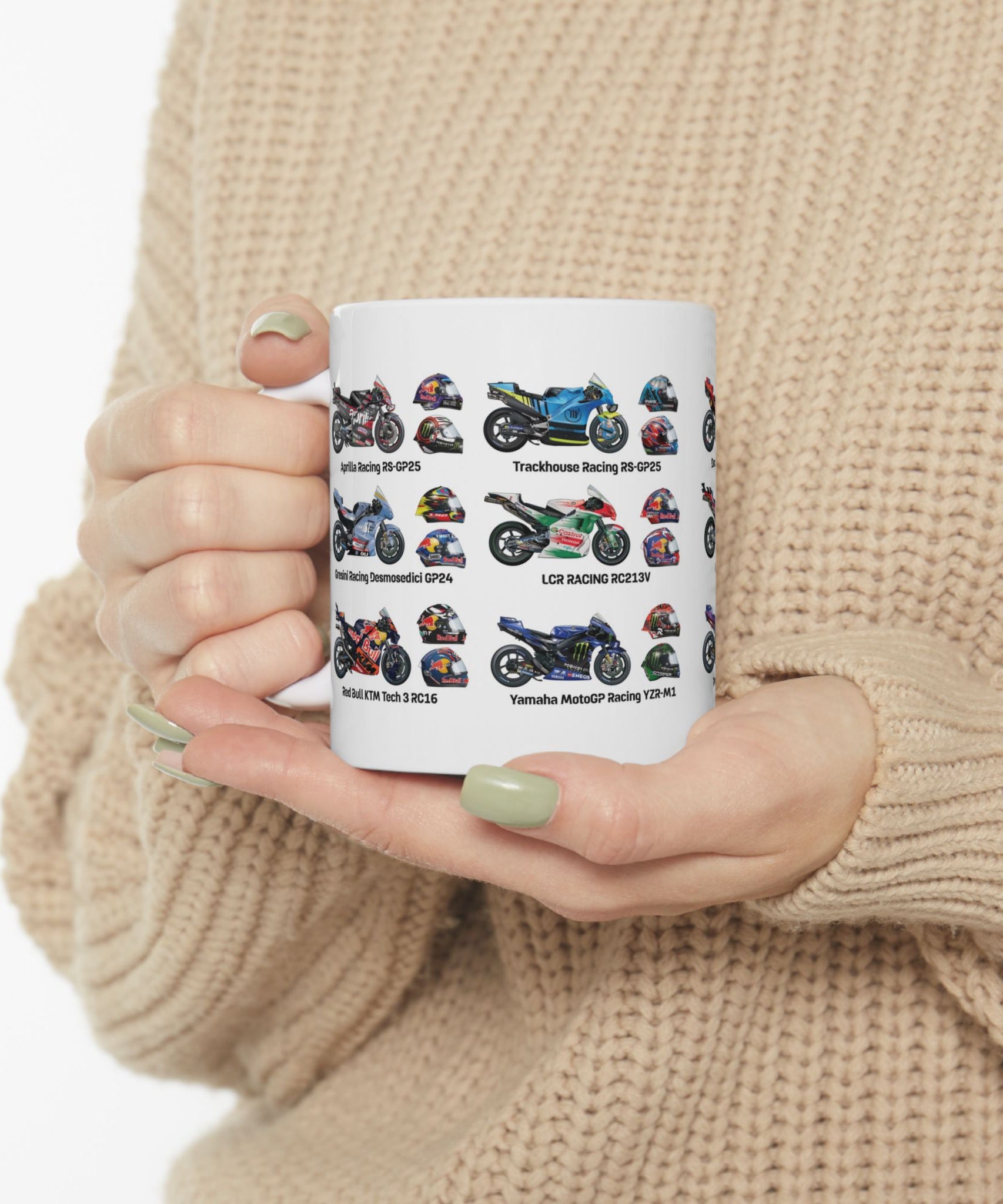 MotoGP 2025 Rider & Bike Helmet Mug