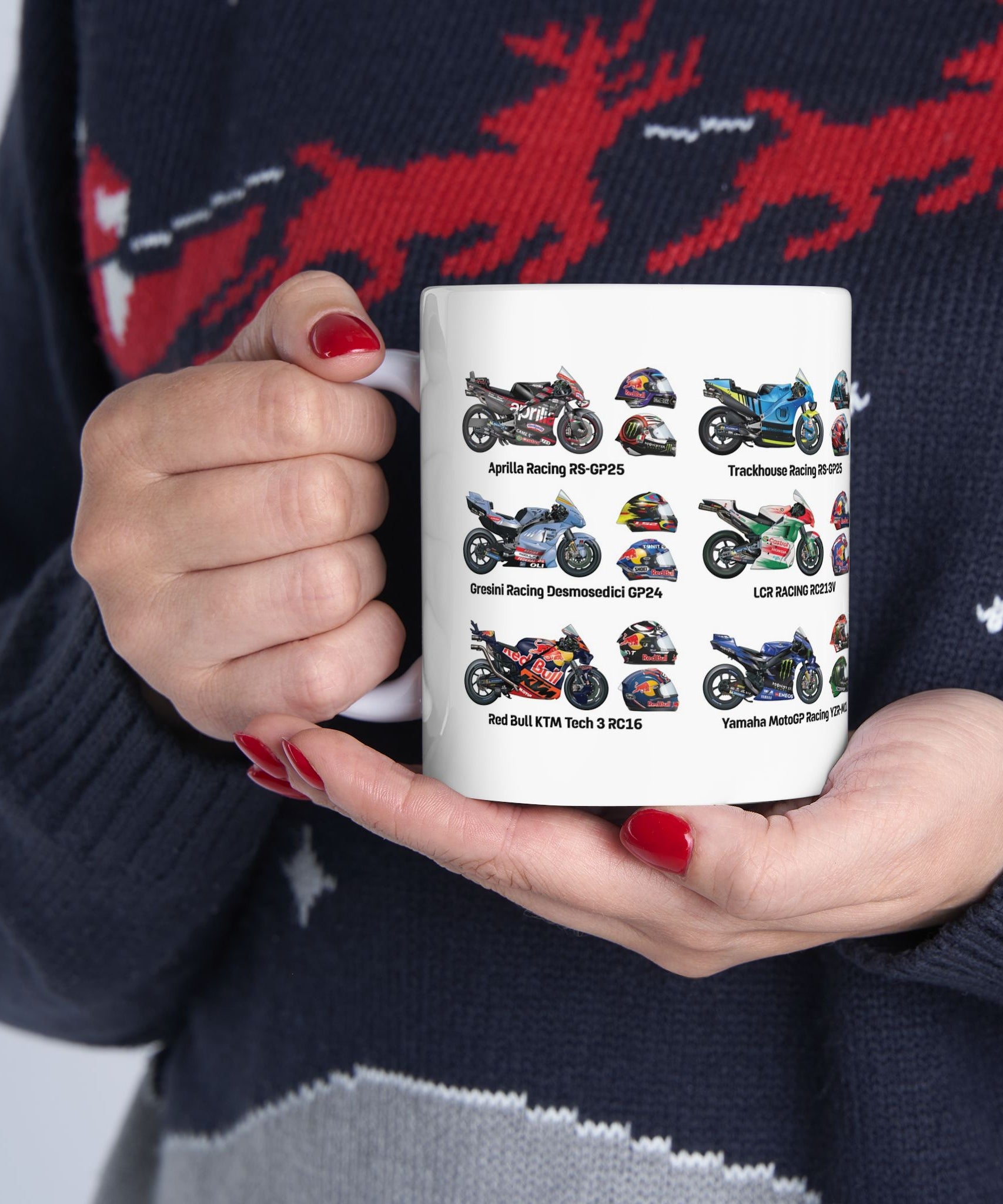 MotoGP 2025 Rider & Bike Helmet Mug