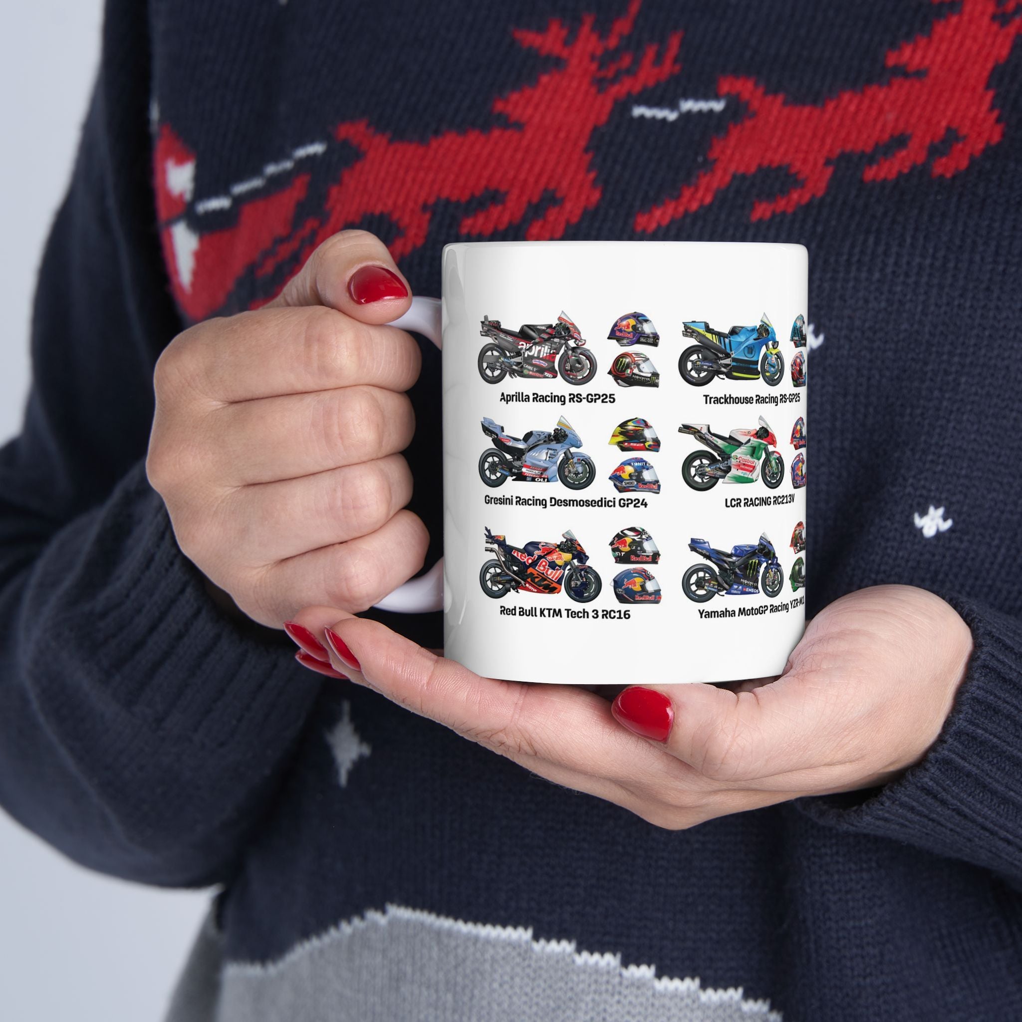 MotoGP 2025 Rider & Bike Helmet Mug