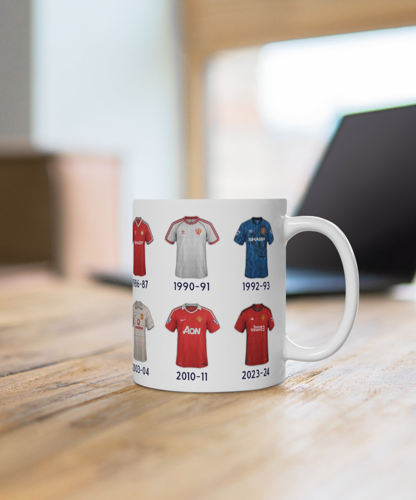 Man Utd Football Kits Coffee Mug