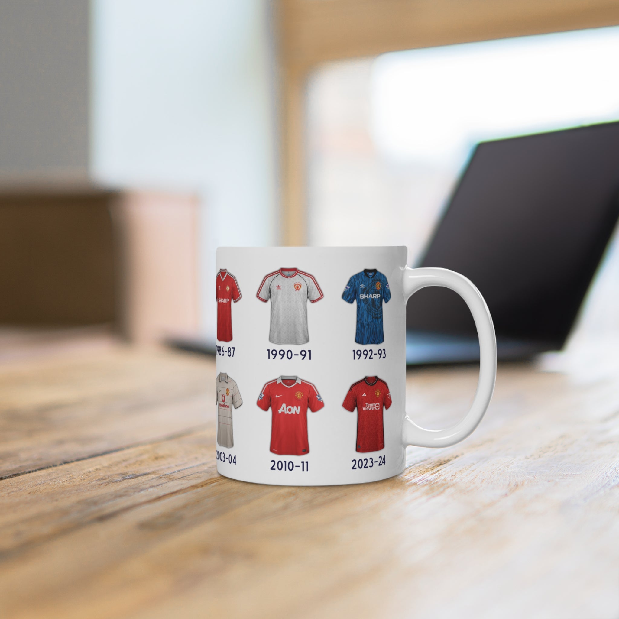 Man Utd Football Kits Coffee Mug