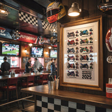 2025 Moto GP Rider helmet poster print