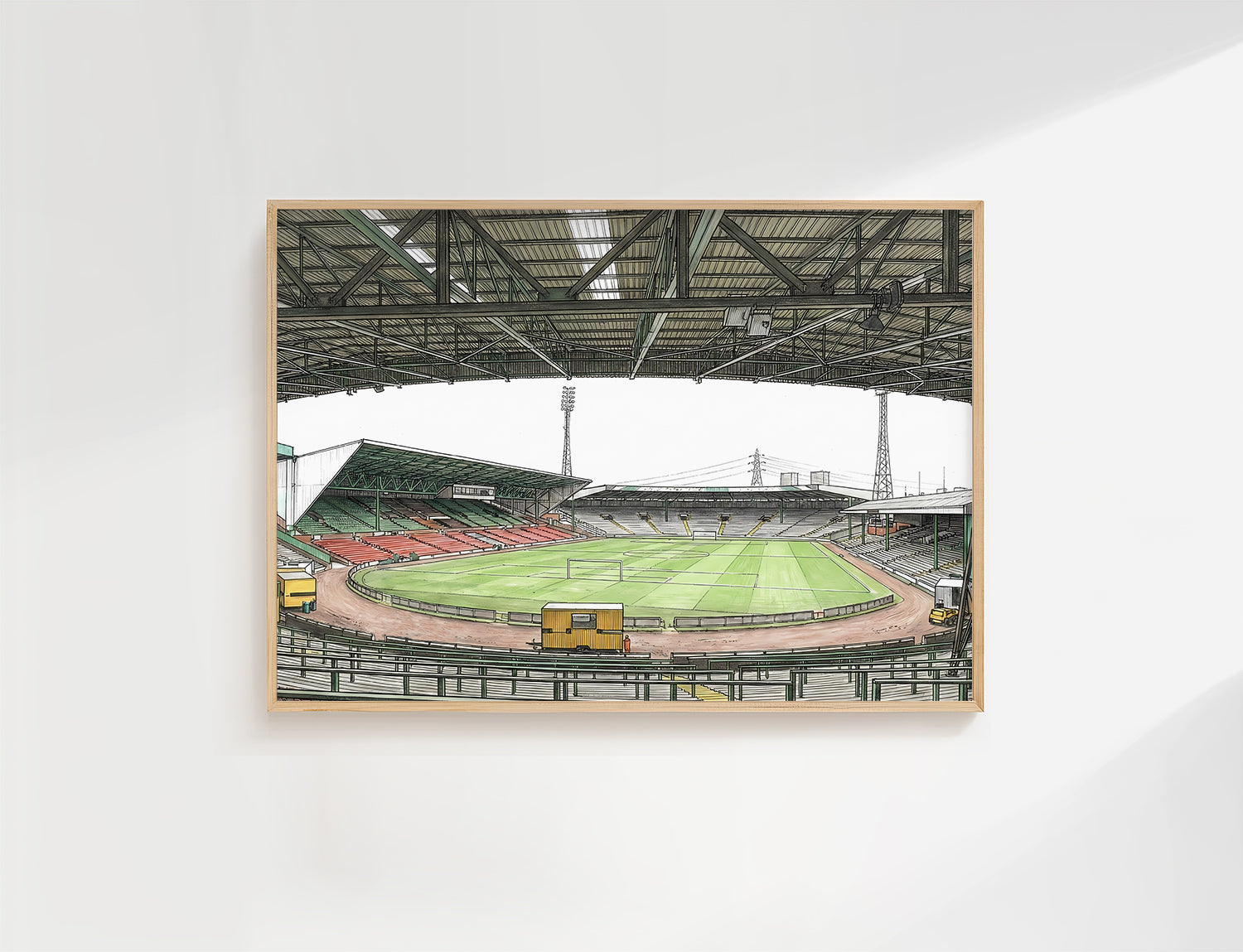 Parkhead Stadium 1990 Isometric Poster - Celtic