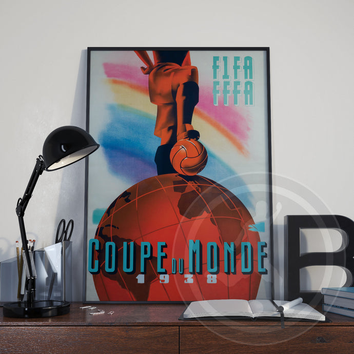 1938 World Cup France soccer poster