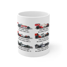 McLaren F1 Champions Coffee Mug, ideal gift for 2025 Formula 1 season, Every Champion, every car, great birthday gift, worldwide shipping