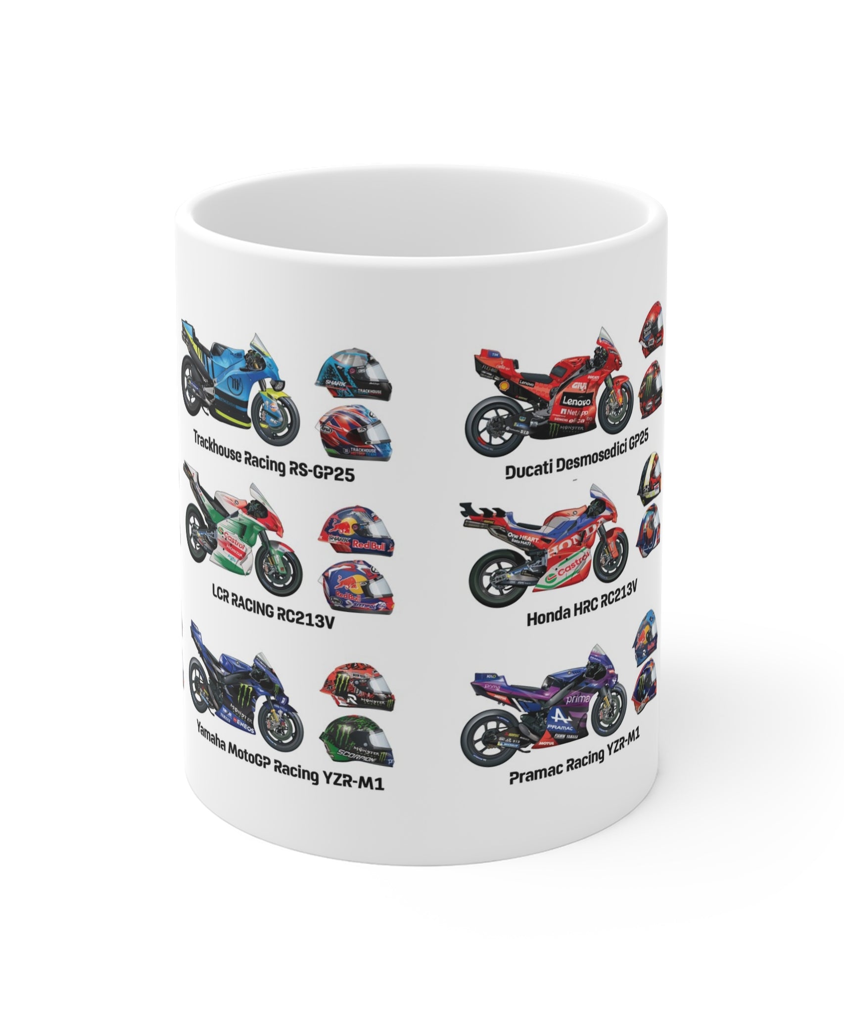 MotoGP 2025 Rider & Bike Helmet Mug