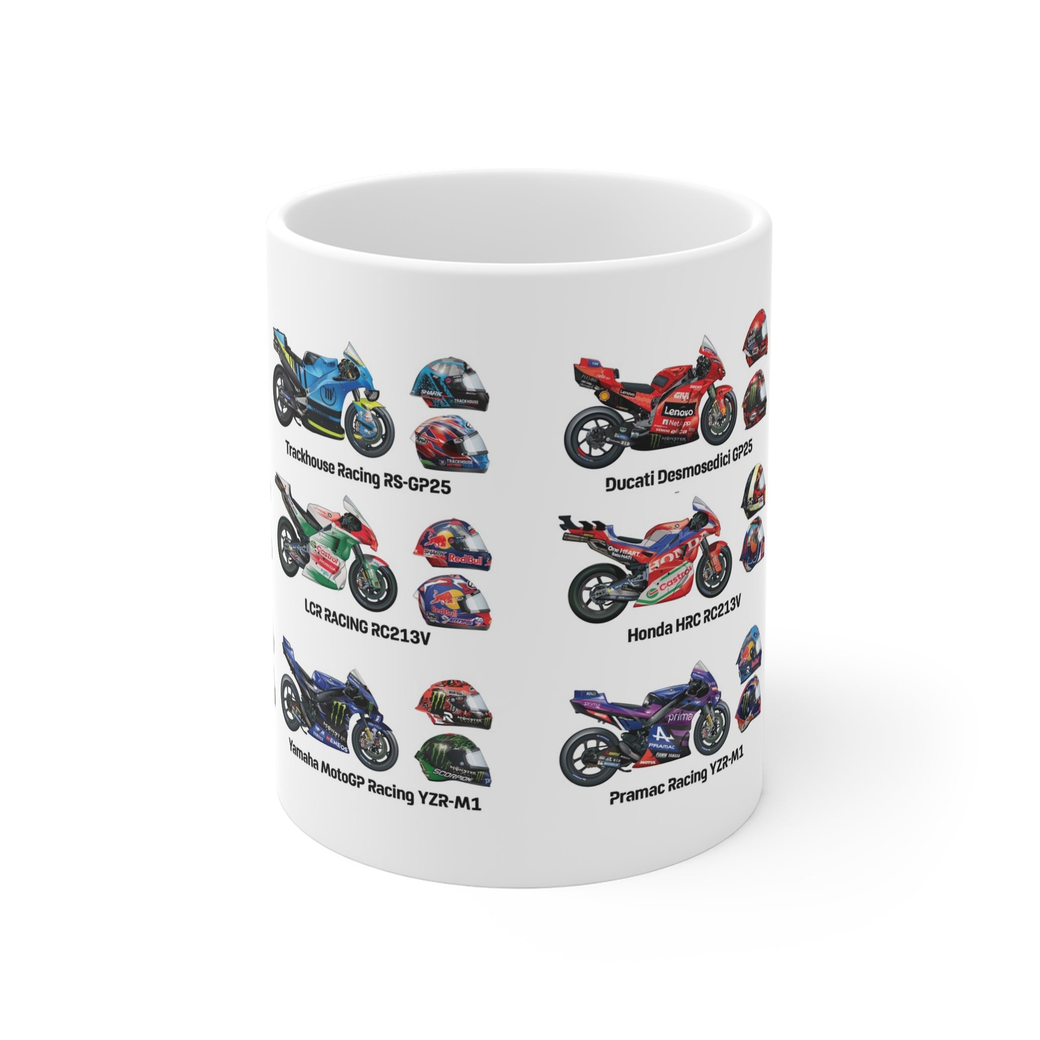 MotoGP 2025 Rider & Bike Helmet Mug