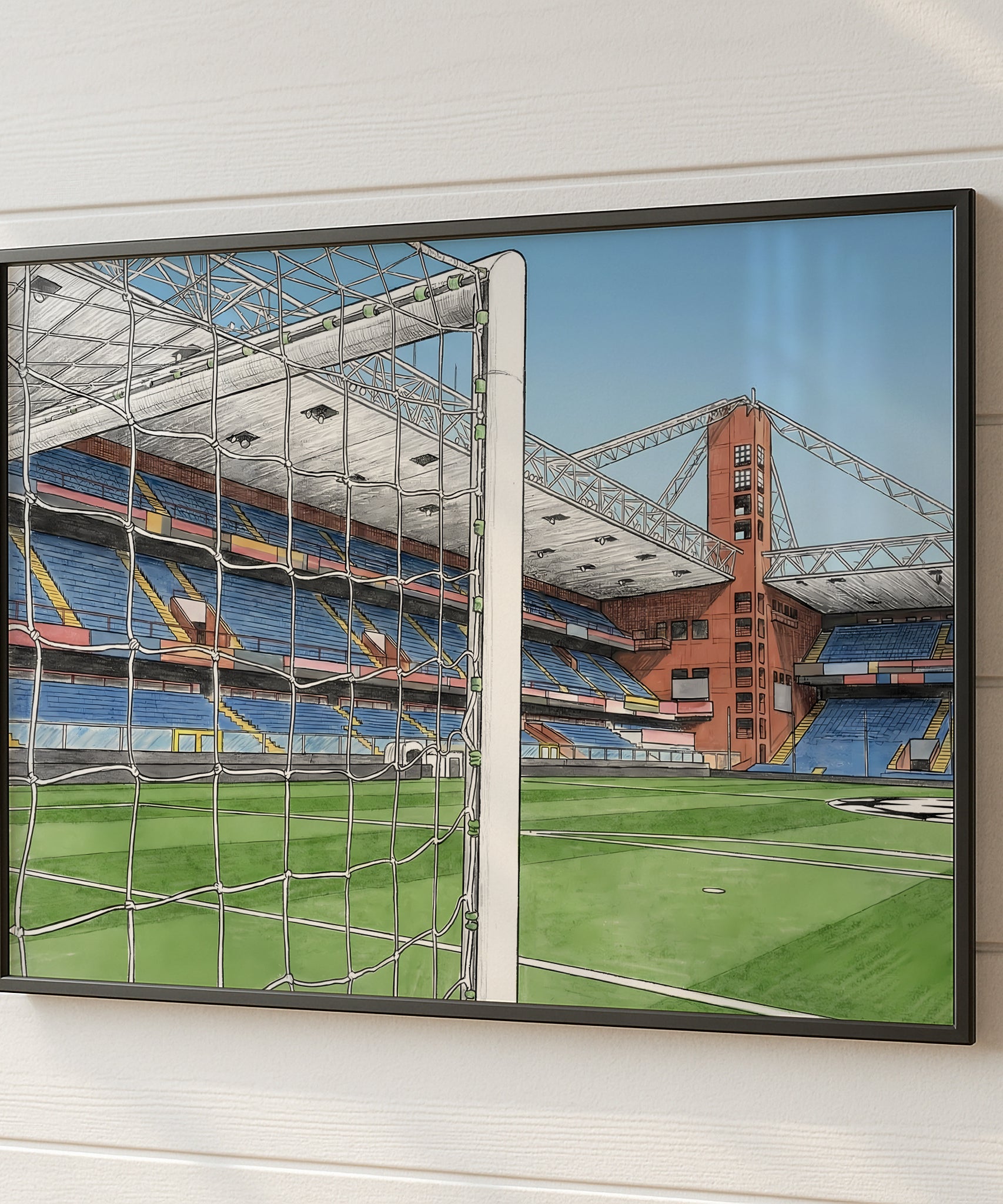 Serie A Football Stadium Isometric Poster Prints