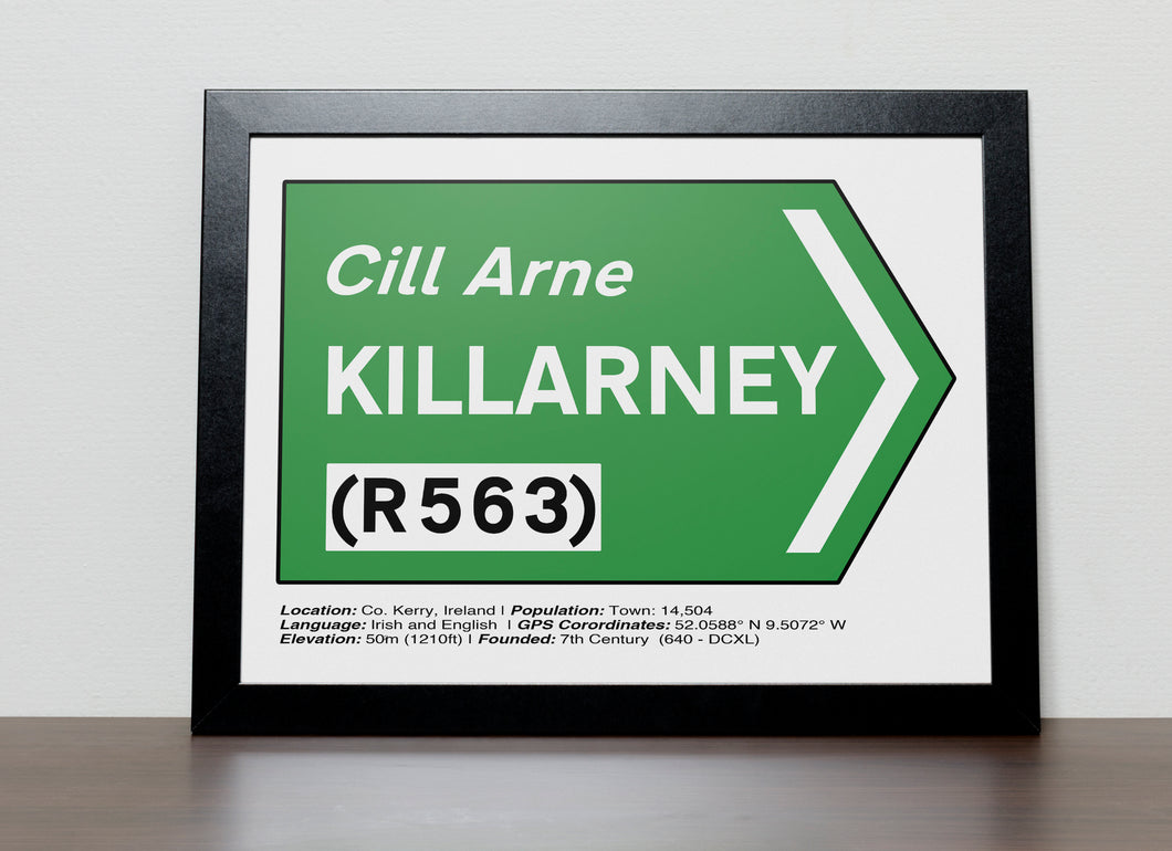 Irish Road signs - KILLARNEY, Kerry, Ireland