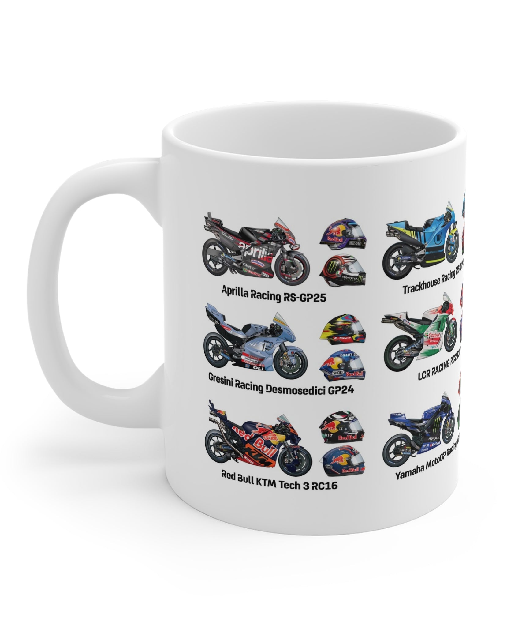 MotoGP 2025 Rider & Bike Helmet Mug