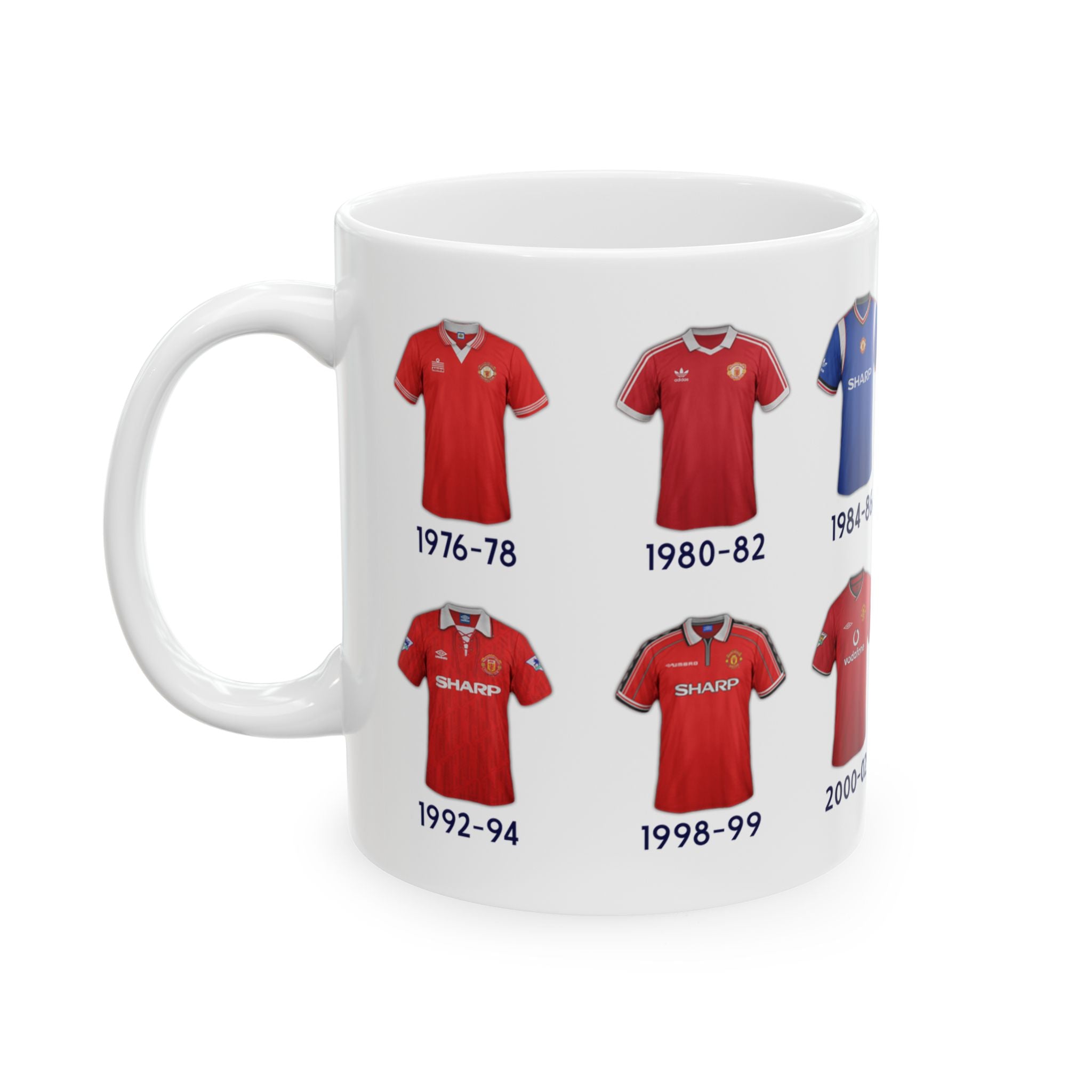Man Utd Football Kits Coffee Mug