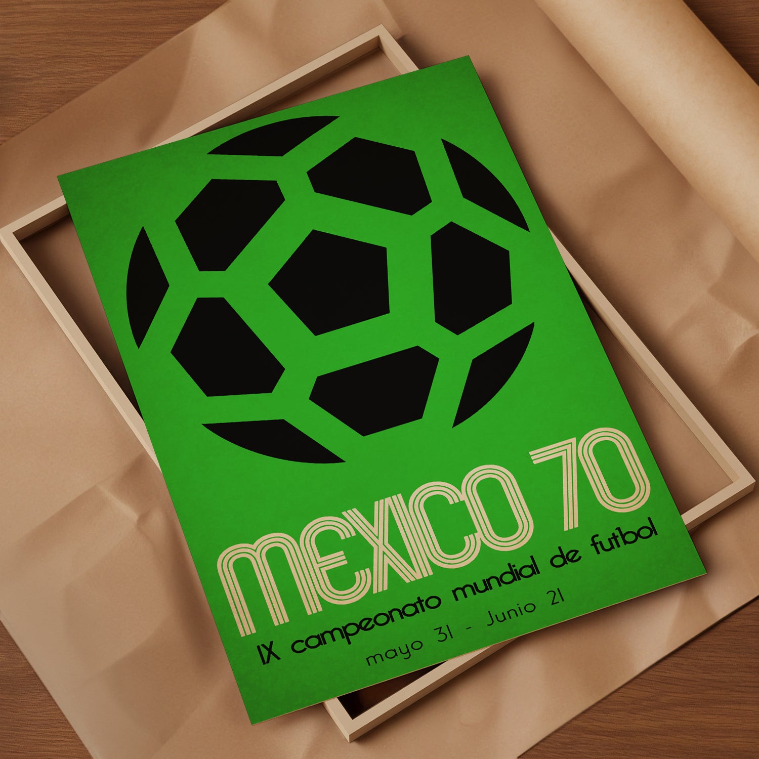 1970 World Cup soccer poster - Mexico 70