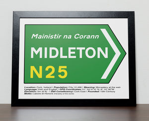 Irish Road signs - Midleton, Co Cork, Ireland