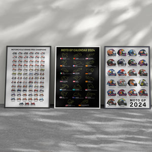 3 x 2024 MotoGP Poster Bundle