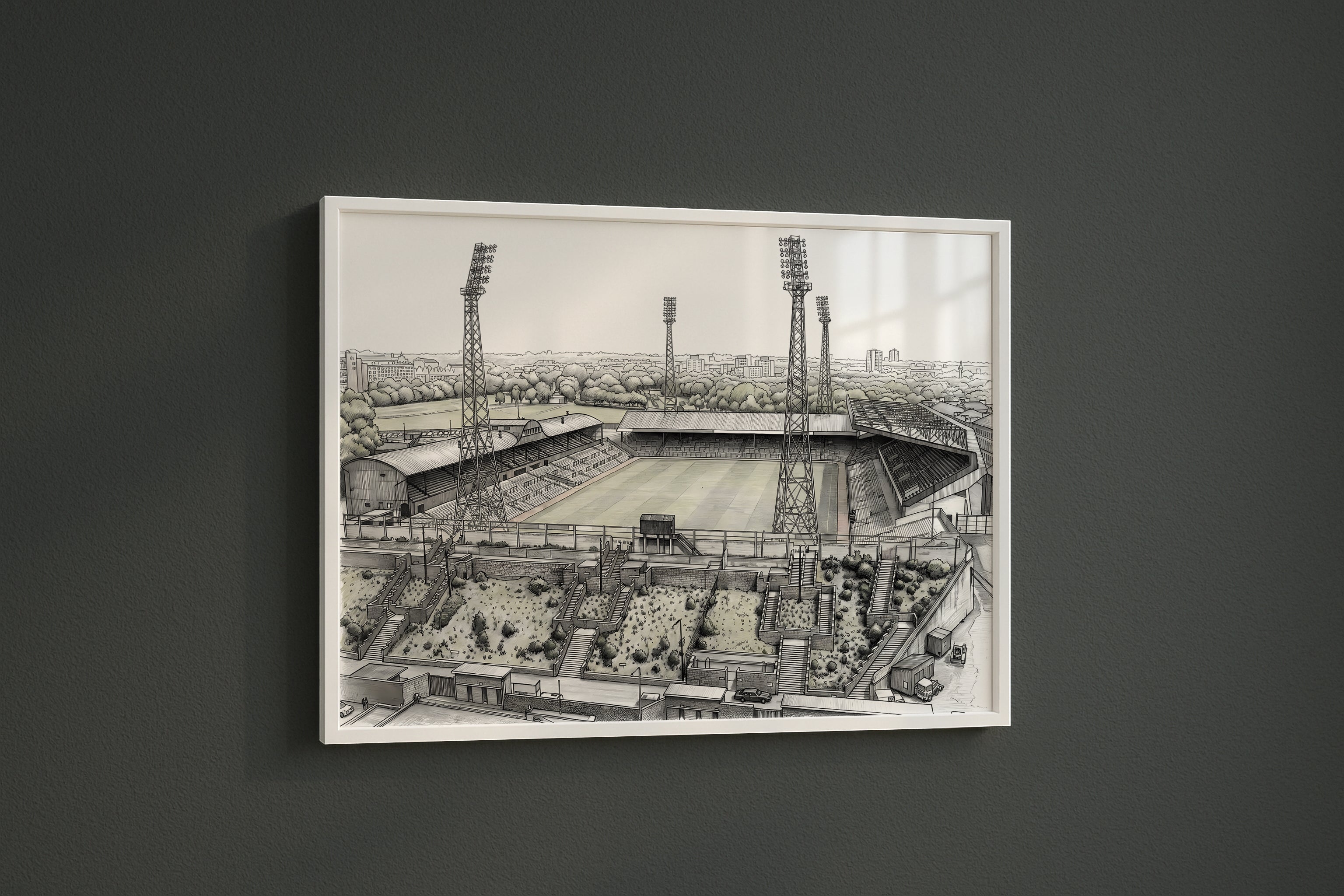 St James' Park Stadium 1987 Isometric Poster - Newcastle United