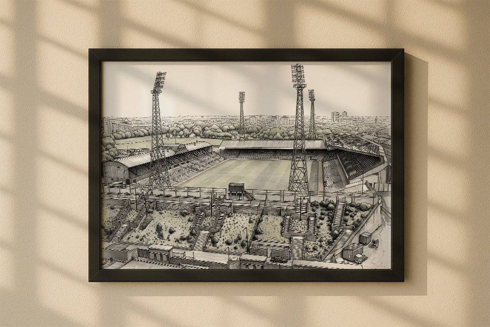 St James' Park Stadium 1987 Isometric Poster - Newcastle United