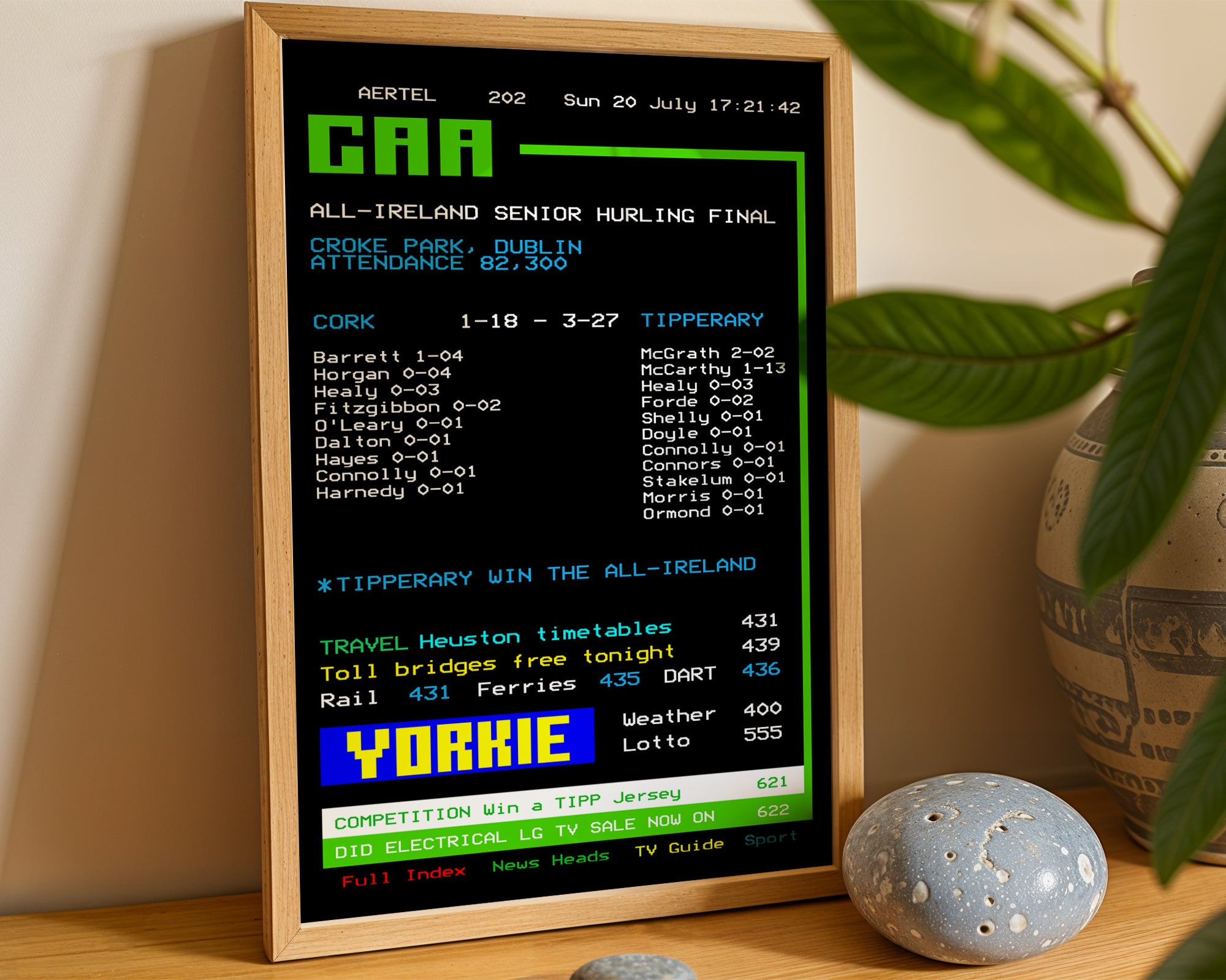 Tipperary 2025 Hurling GAA Aertel Poster