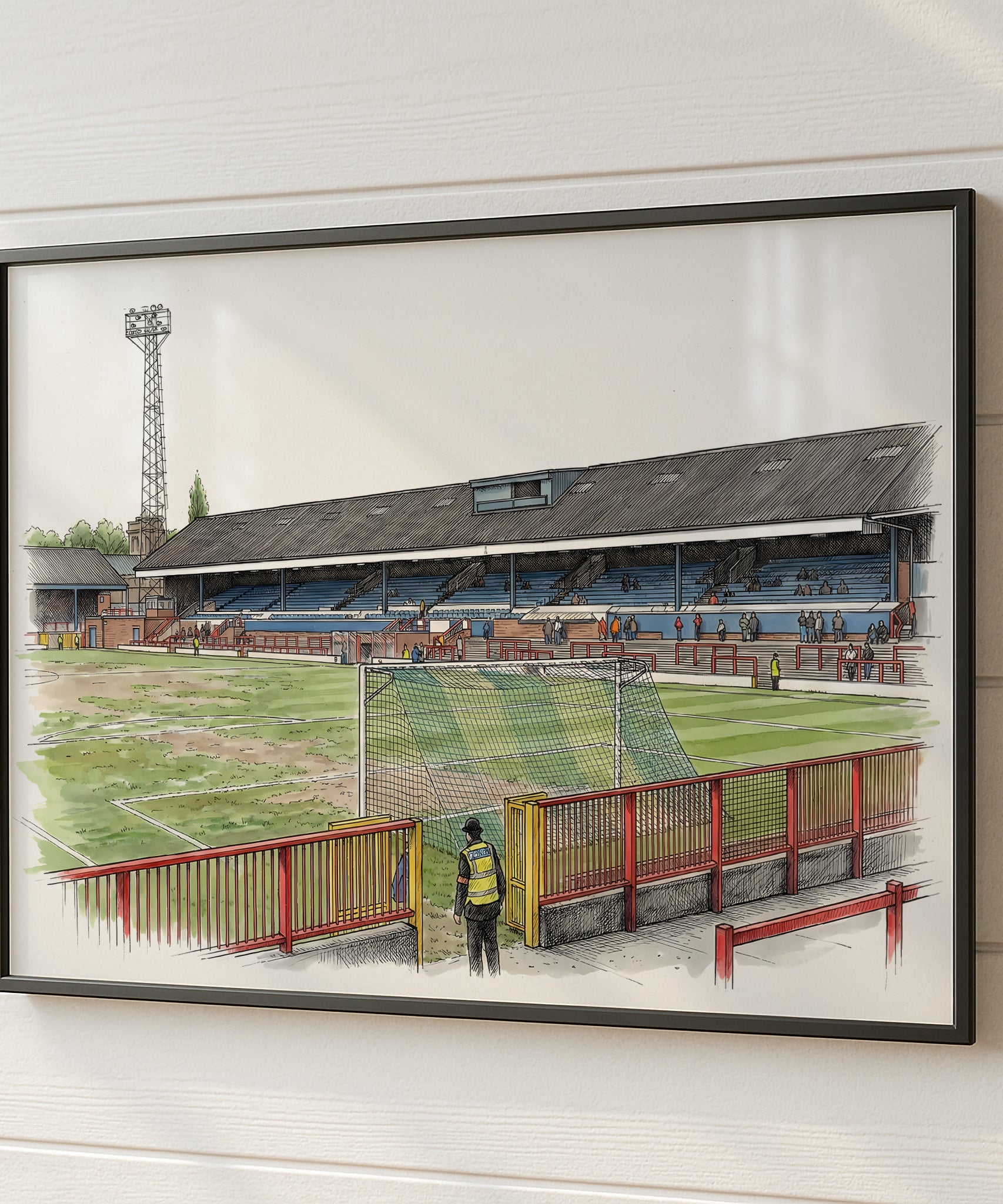 Ewood Park Stadium 1990 Isometric Poster - Blackburn Rovers