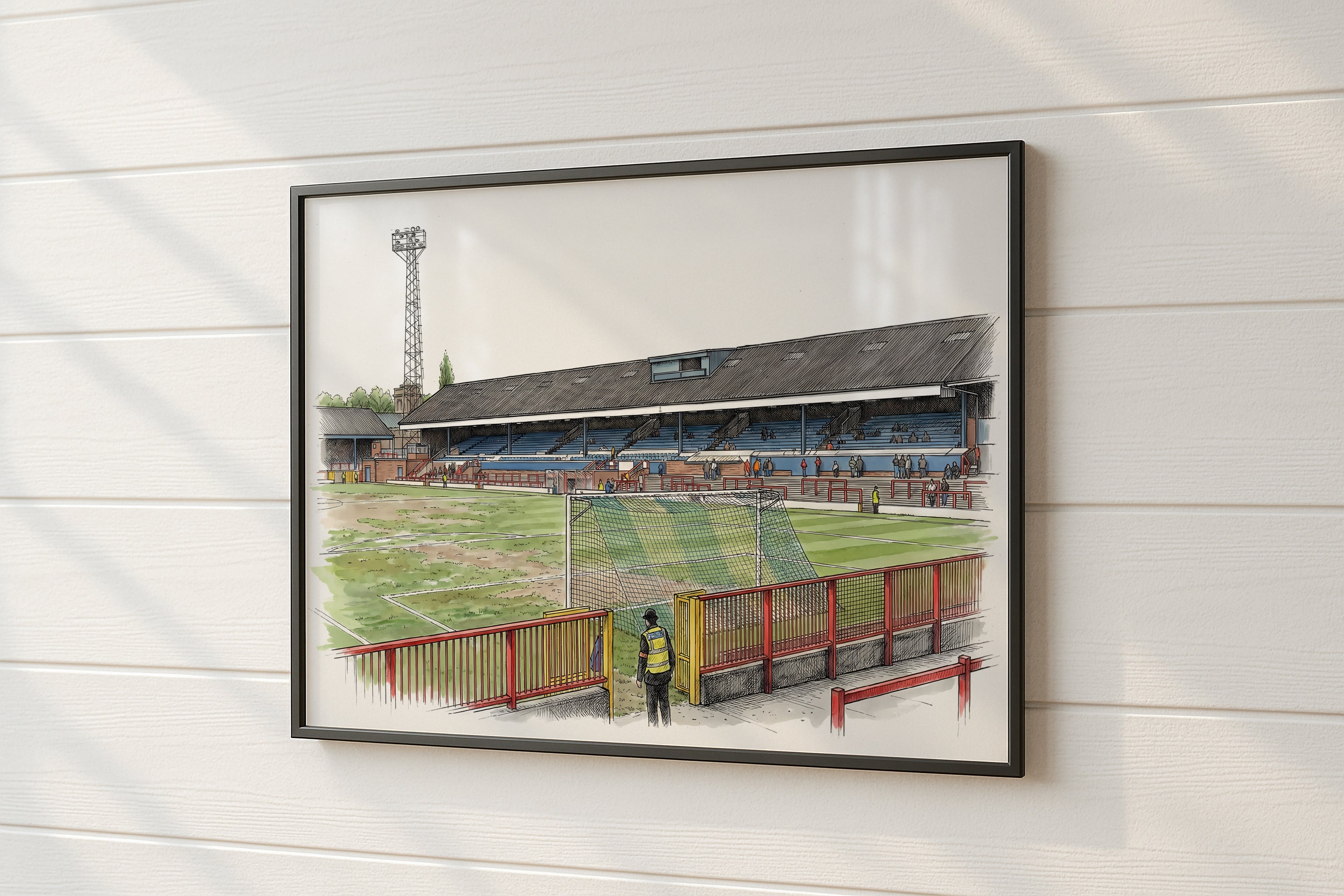 Ewood Park Stadium 1990 Isometric Poster - Blackburn Rovers