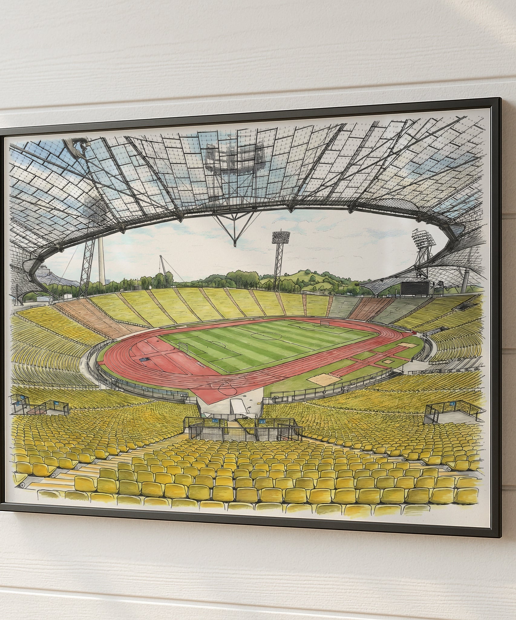 Olympiastadion Stadium Munich Poster - Bayern Munchen