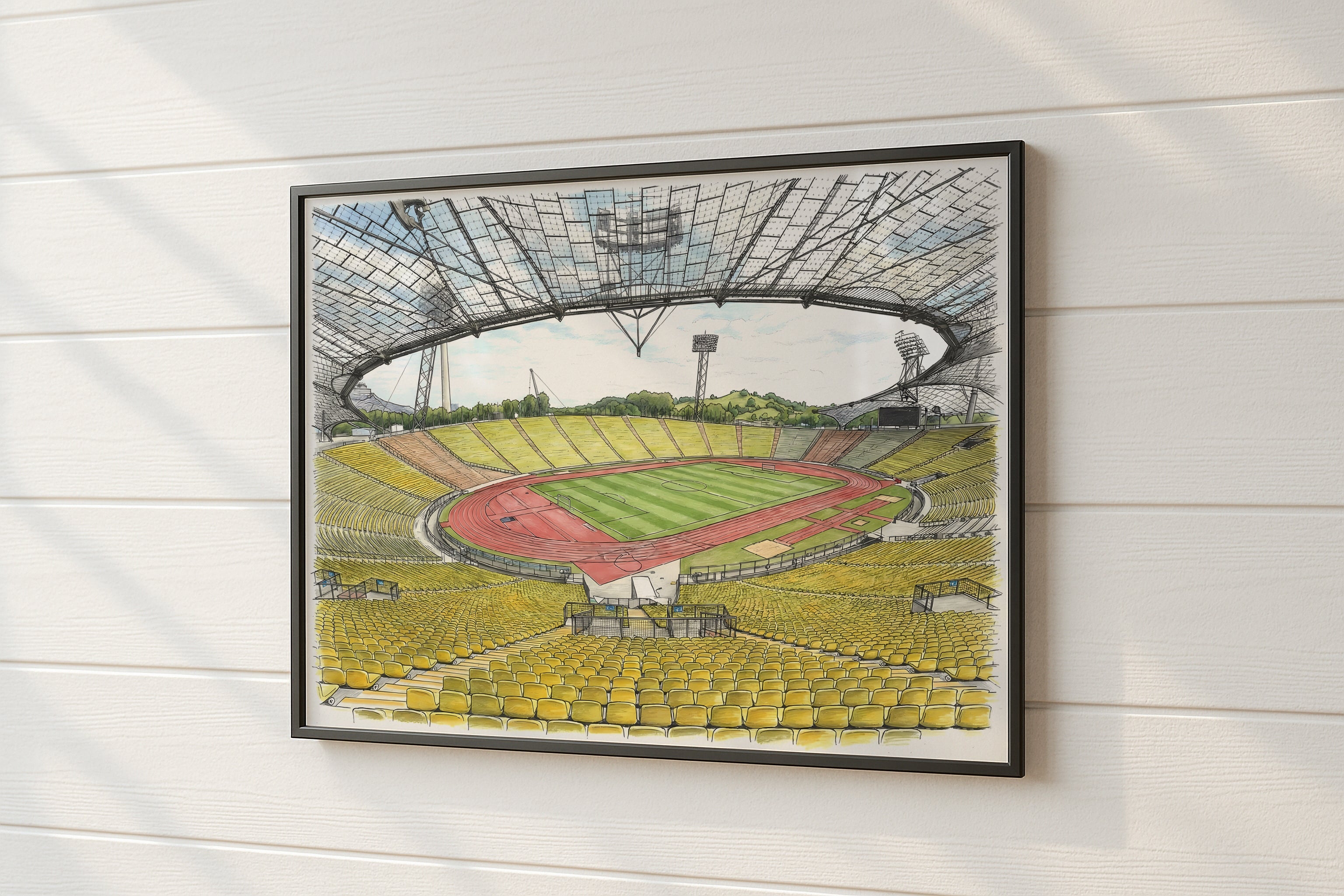 Olympiastadion Stadium Munich Poster - Bayern Munchen