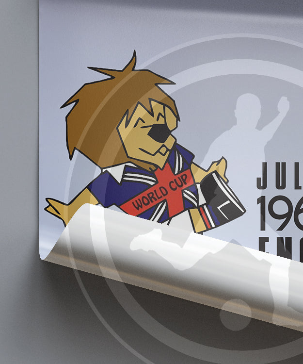 1966 World Cup soccer poster - England