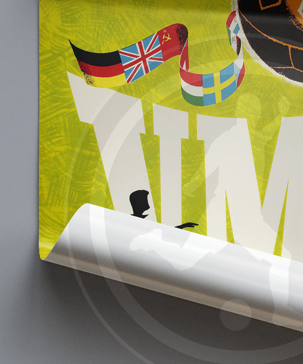 1958 World Cup Soccer poster - Sweden Sverige 58