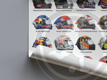 2024 Moto GP Rider helmet poster print