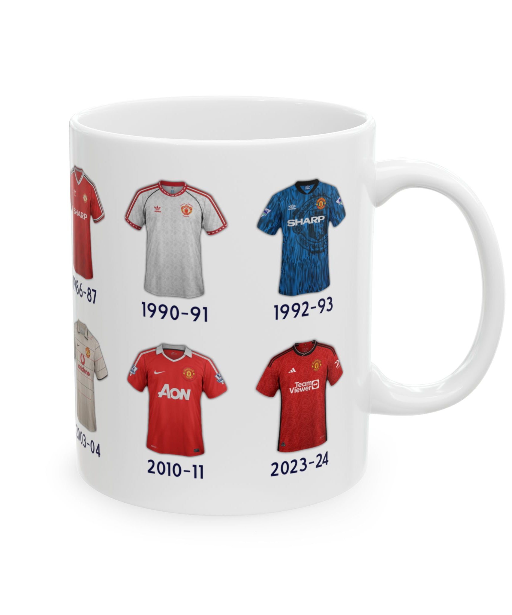 Man Utd Football Kits Coffee Mug
