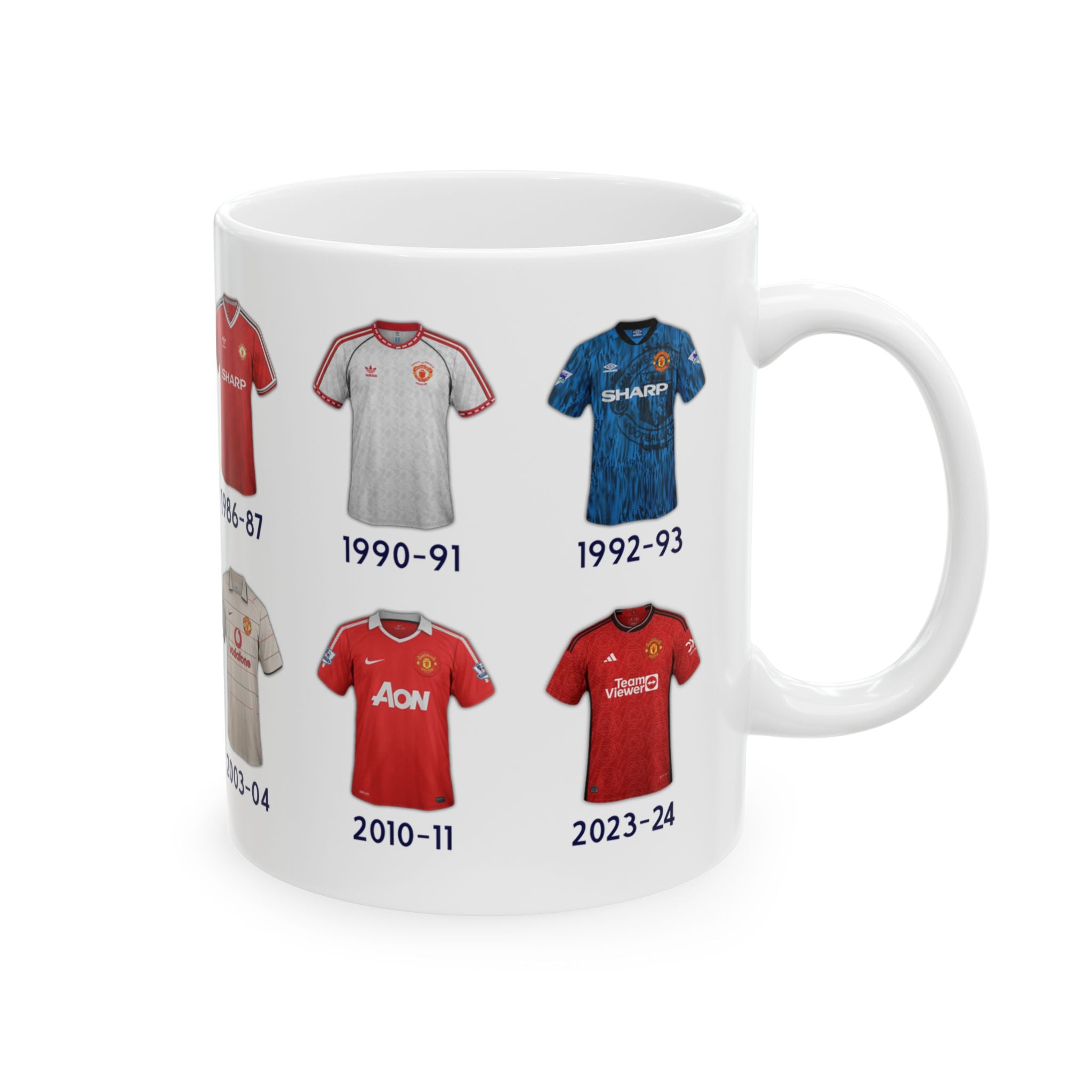 Man Utd Football Kits Coffee Mug