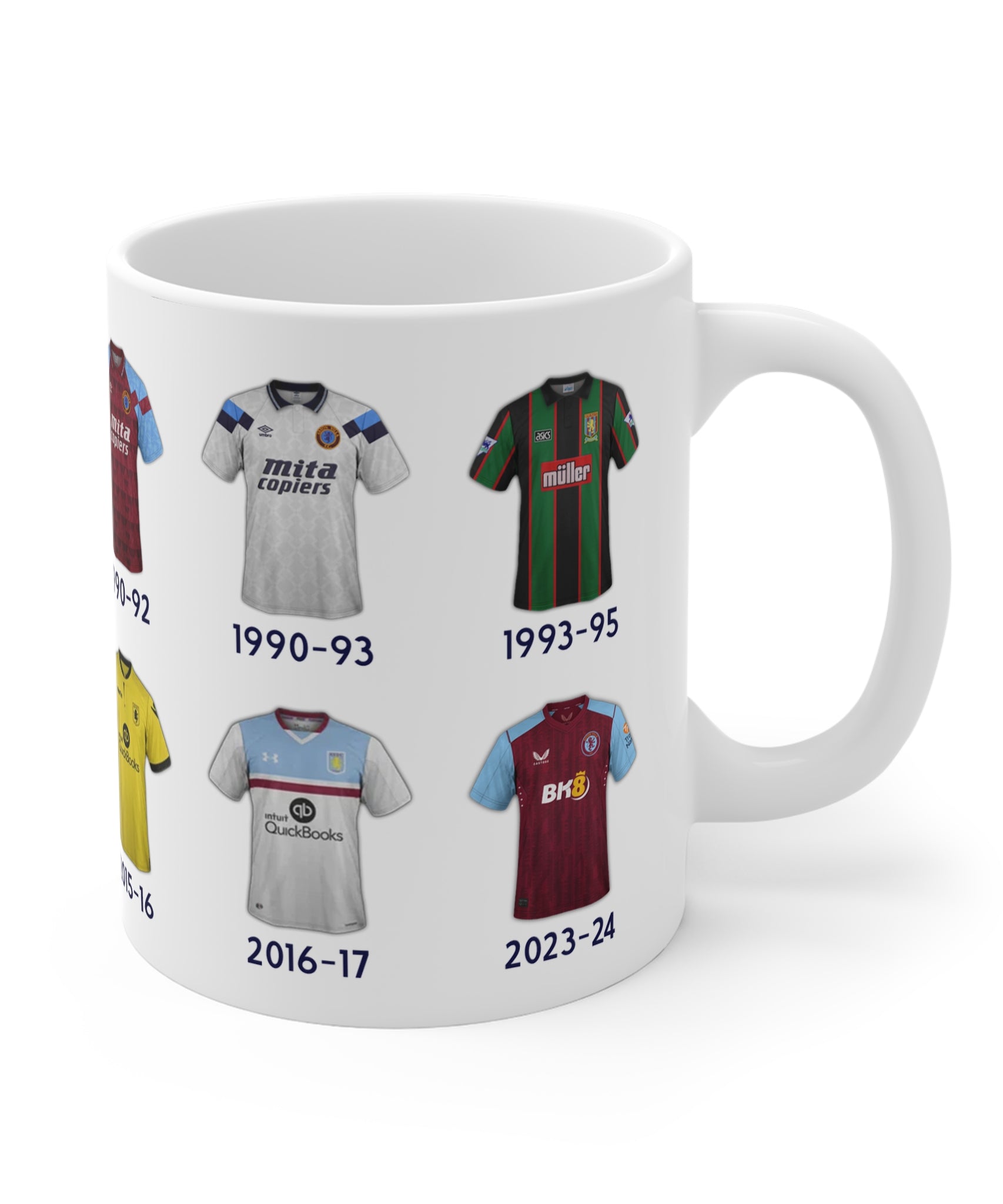 Aston Villa Football Kits Coffee Mug