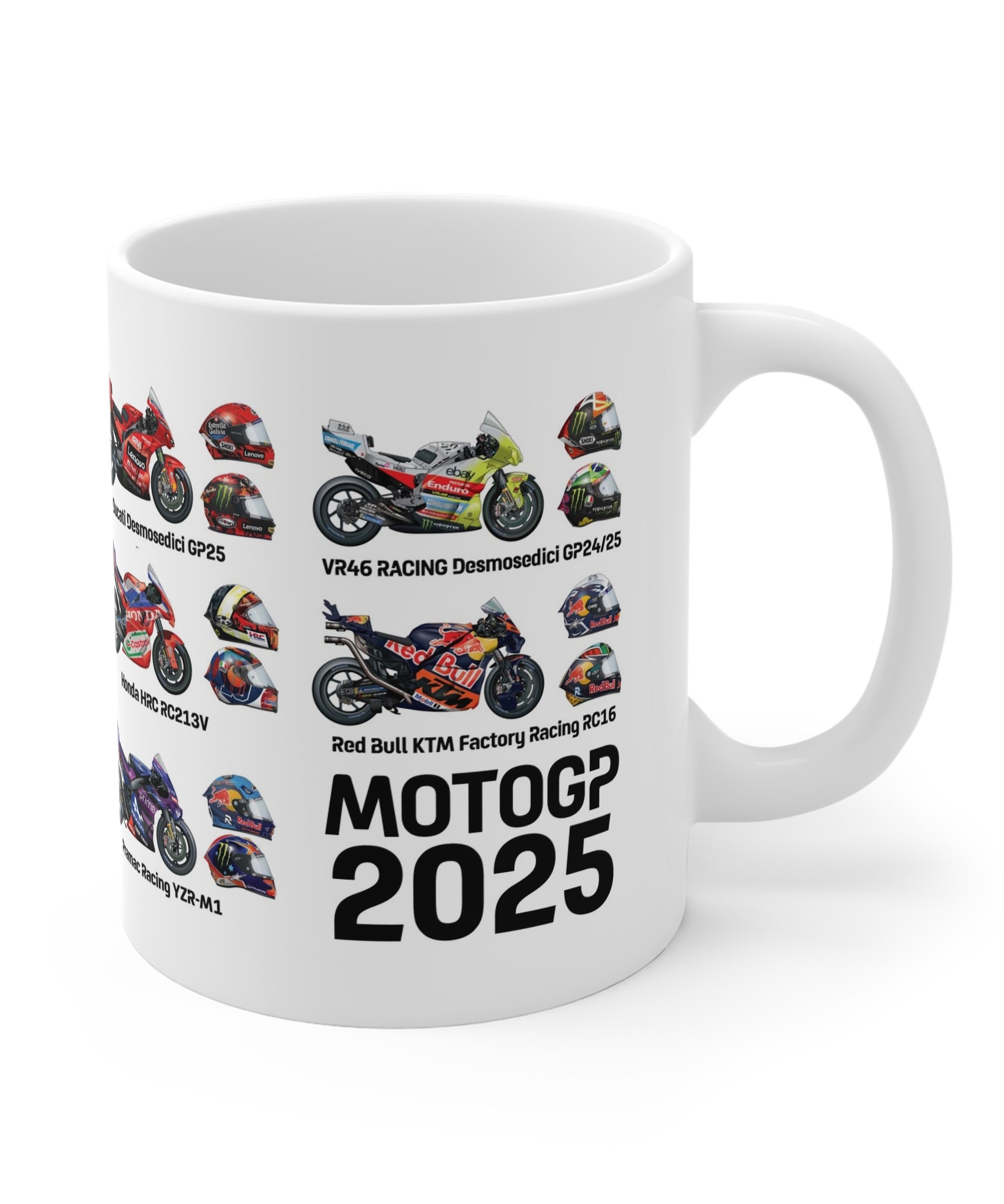 MotoGP 2025 Rider & Bike Helmet Mug