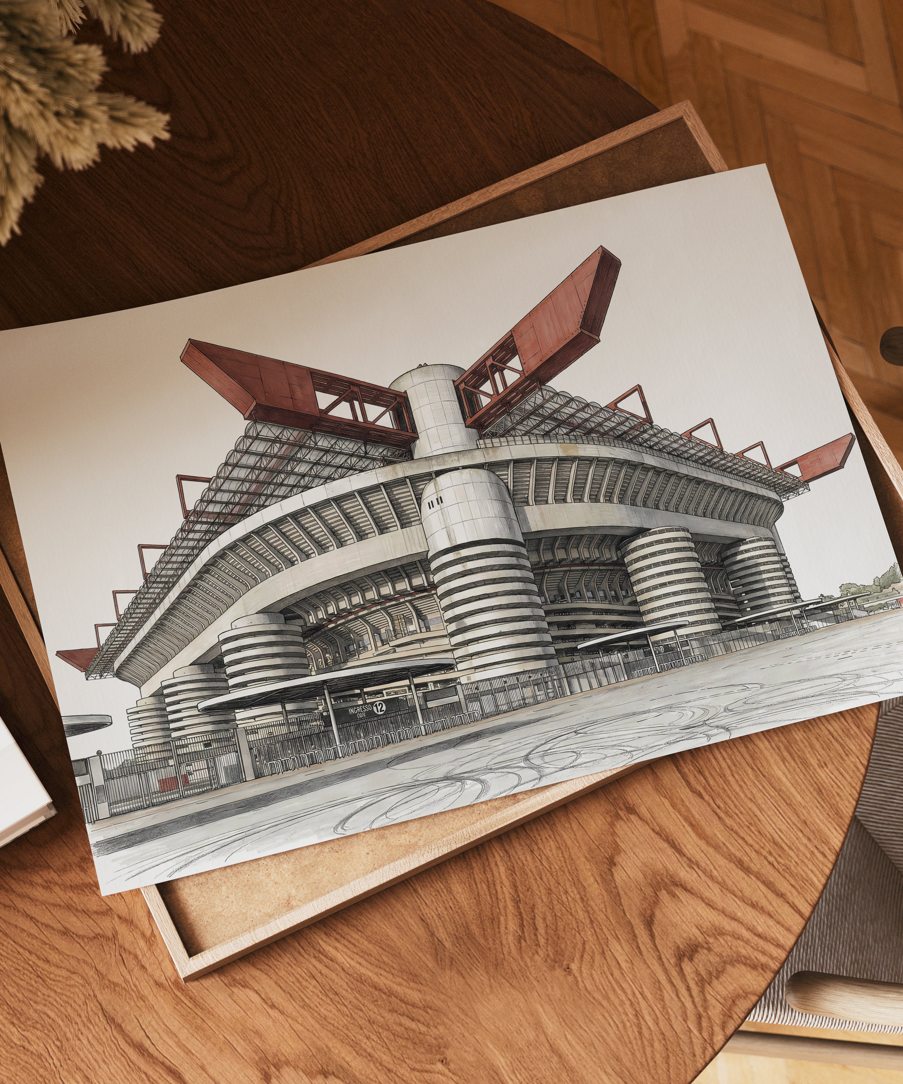 Serie A Football Stadium Isometric Poster Prints