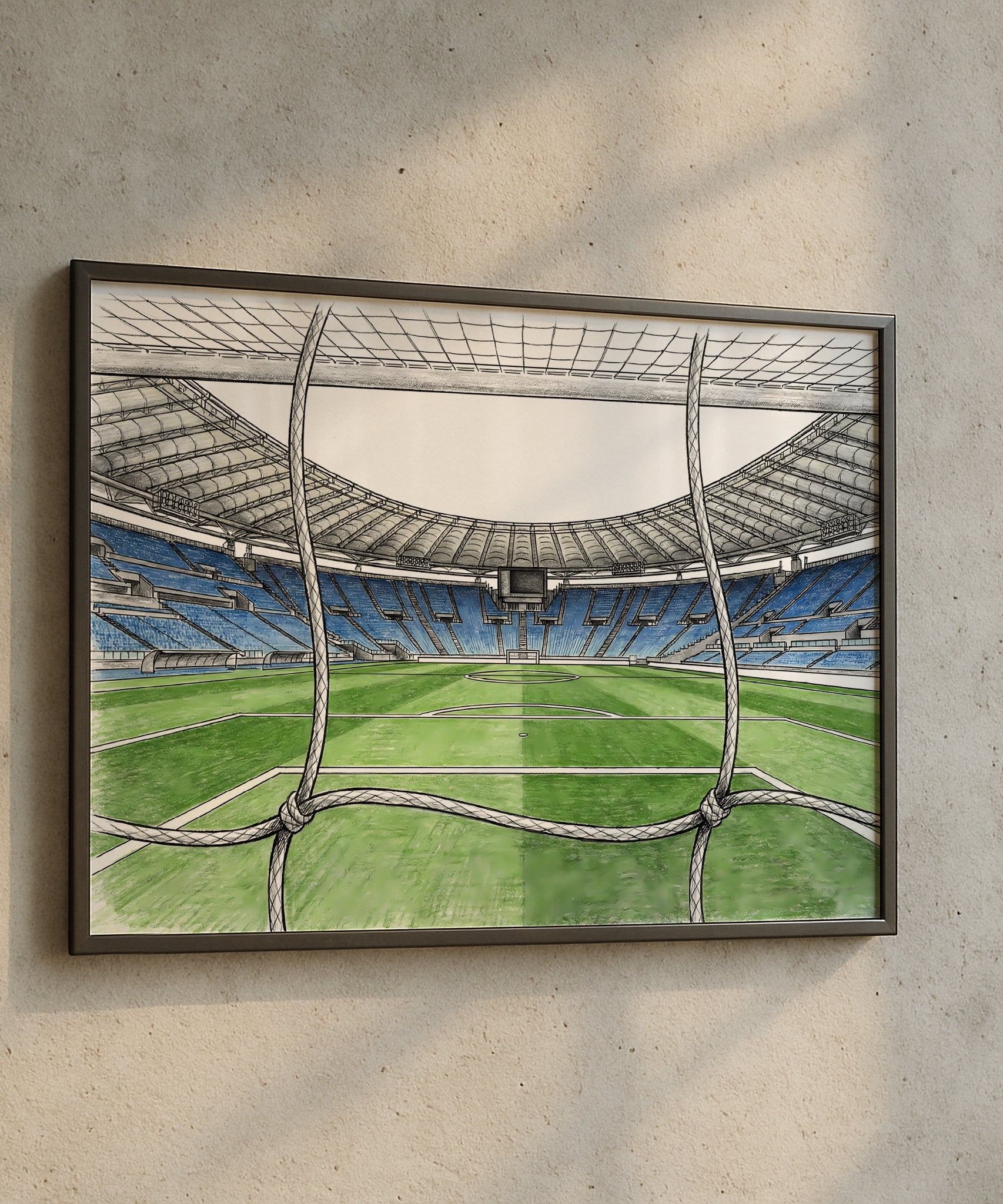 Serie A Football Stadium Isometric Poster Prints