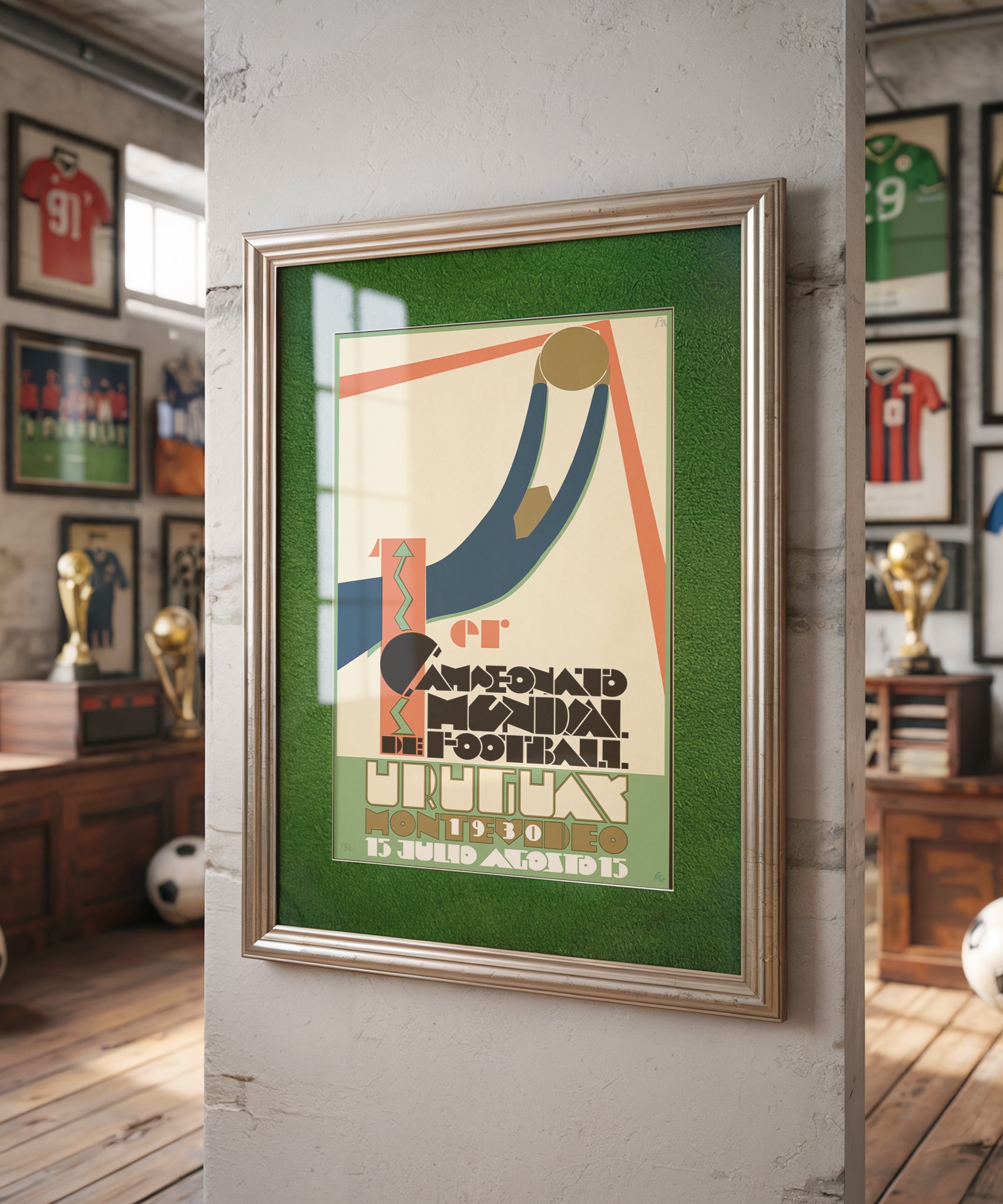 1930 World Cup Uruguay poster print