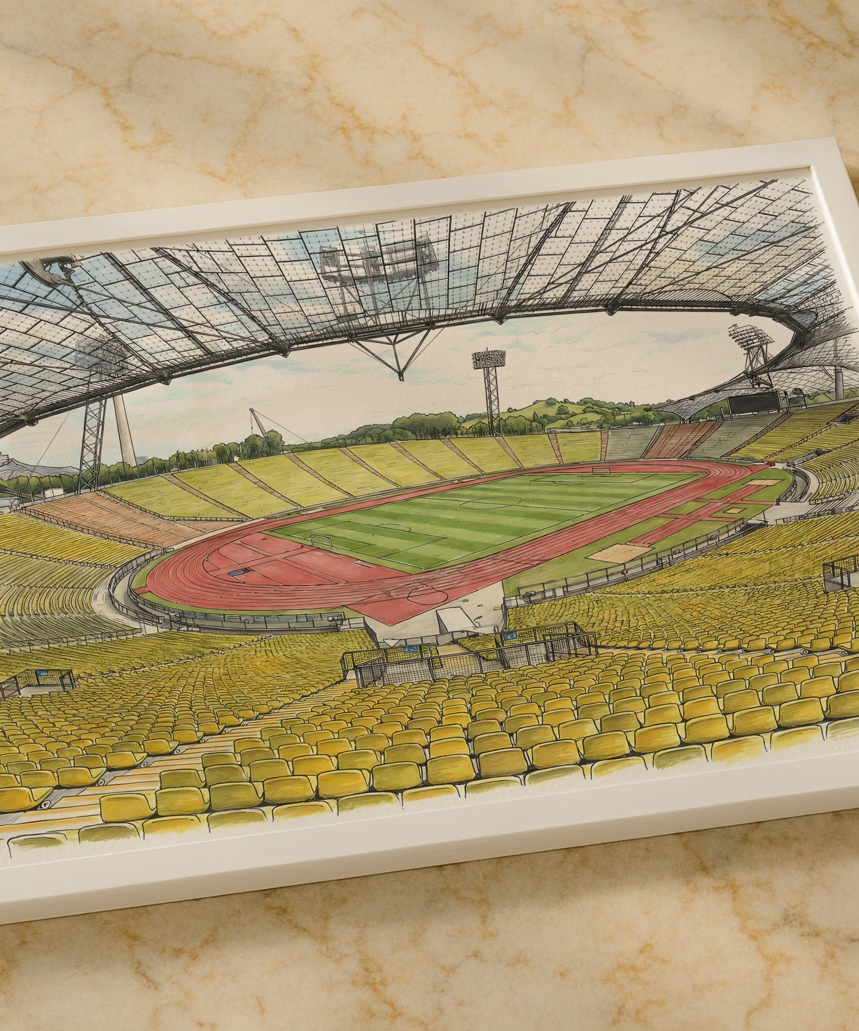 Olympiastadion Stadium Munich Poster - Bayern Munchen