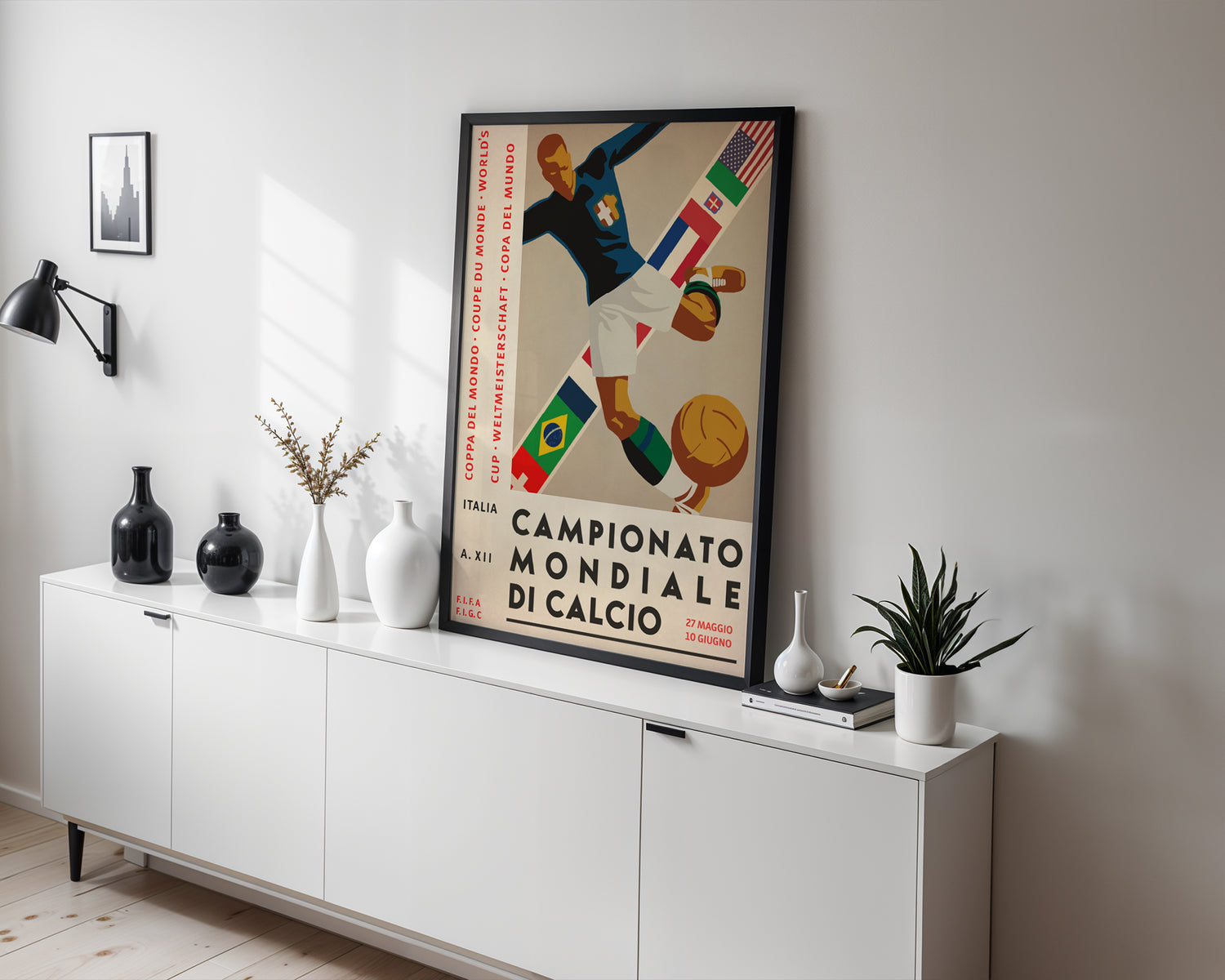 1934 World Cup Italy soccer poster print