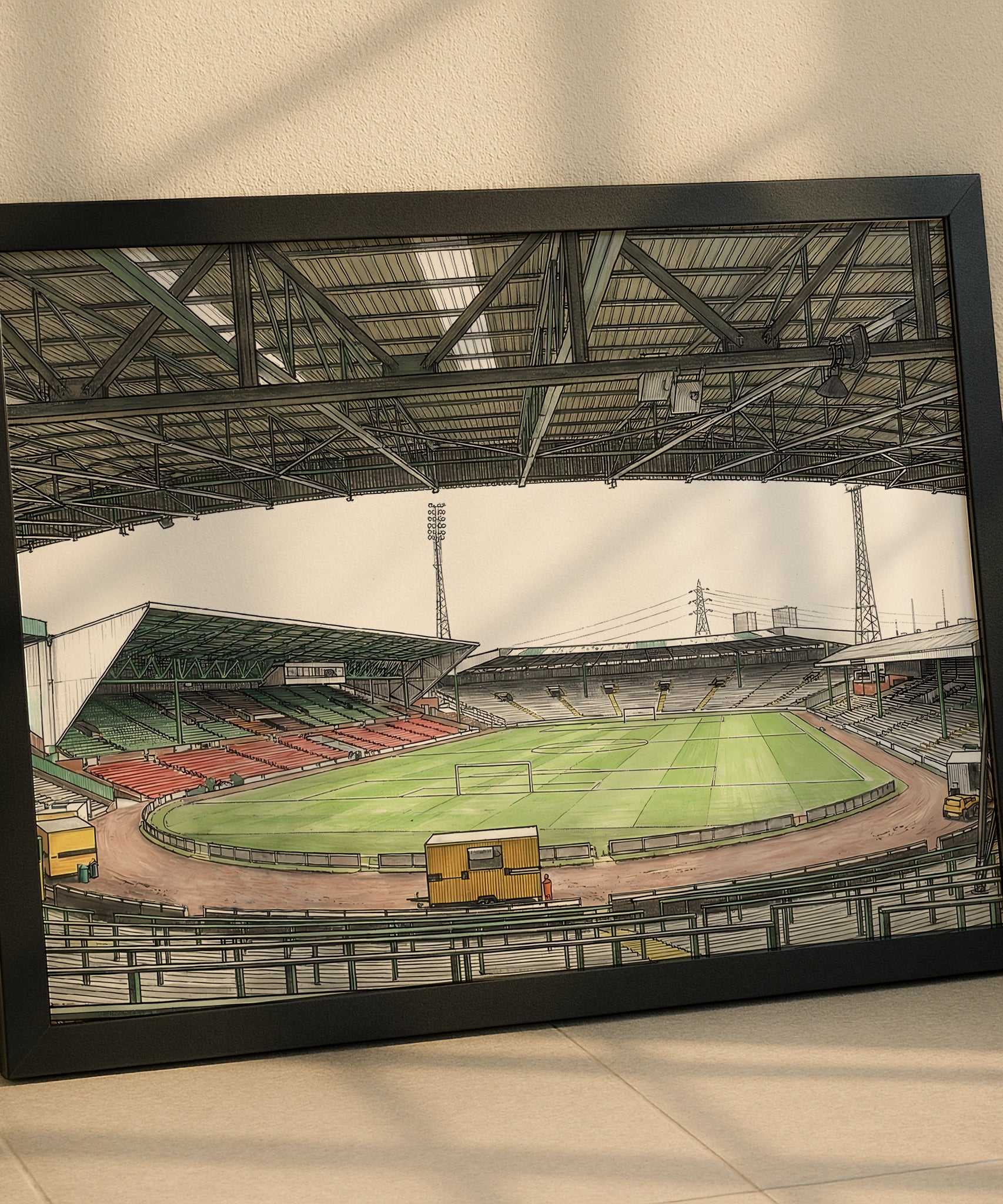 Parkhead Stadium 1990 Isometric Poster - Celtic