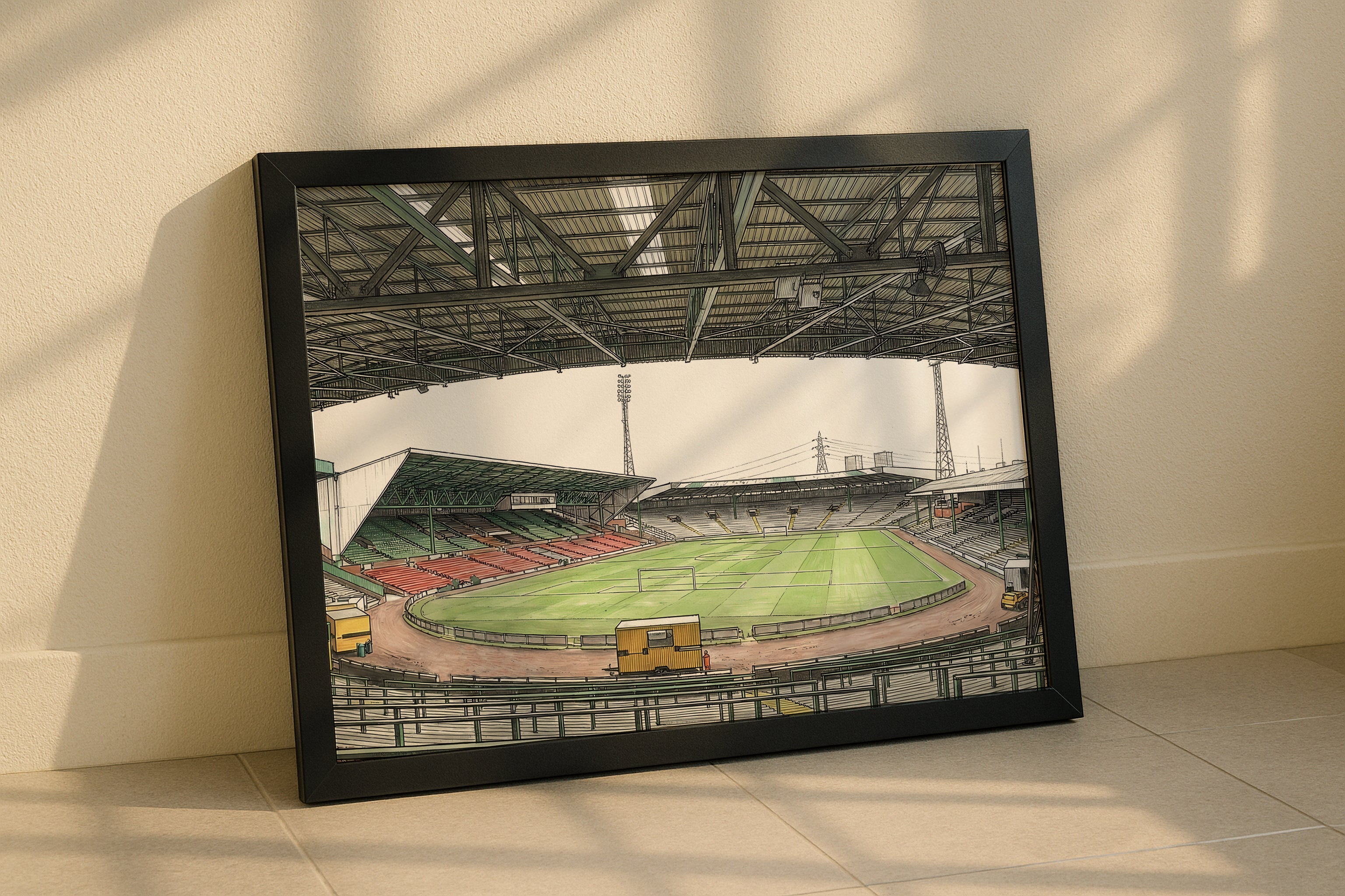 Parkhead Stadium 1990 Isometric Poster - Celtic