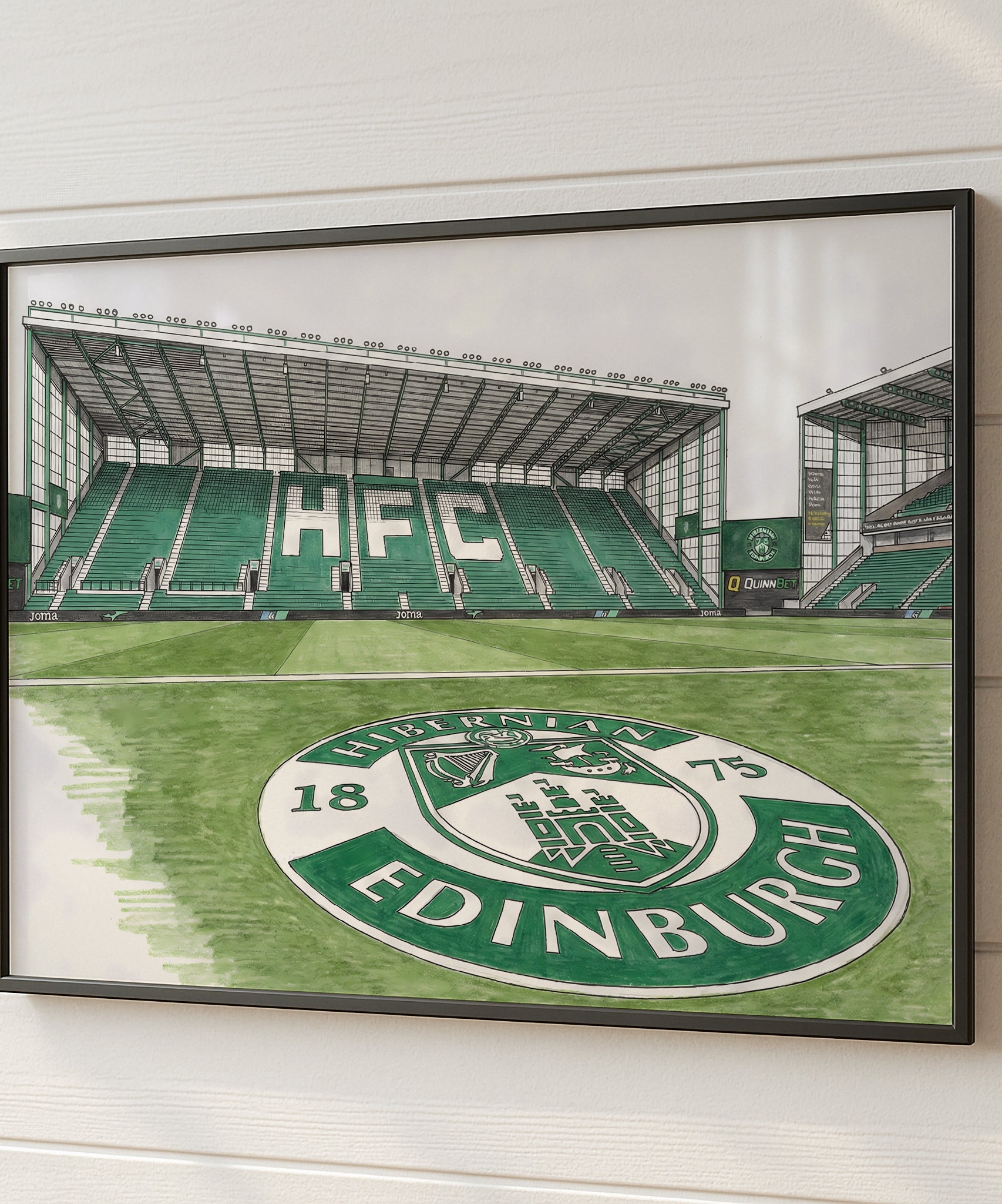 Easter Road Stadium Isometric Poster - Hibs