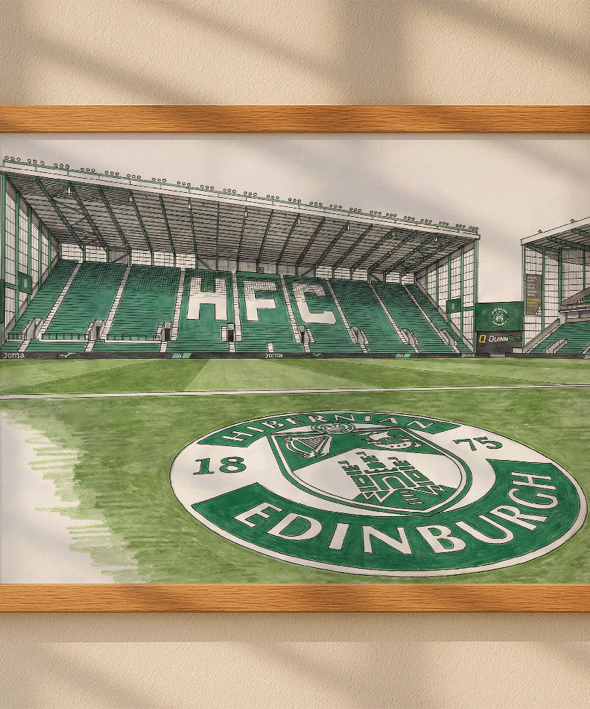 Easter Road Stadium Isometric Poster - Hibs
