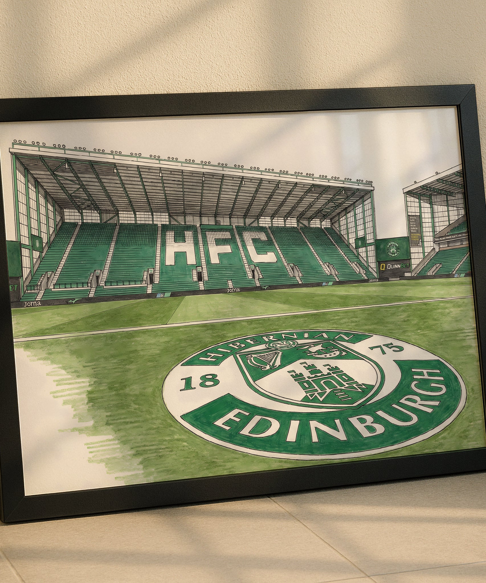 Easter Road Stadium Isometric Poster - Hibs