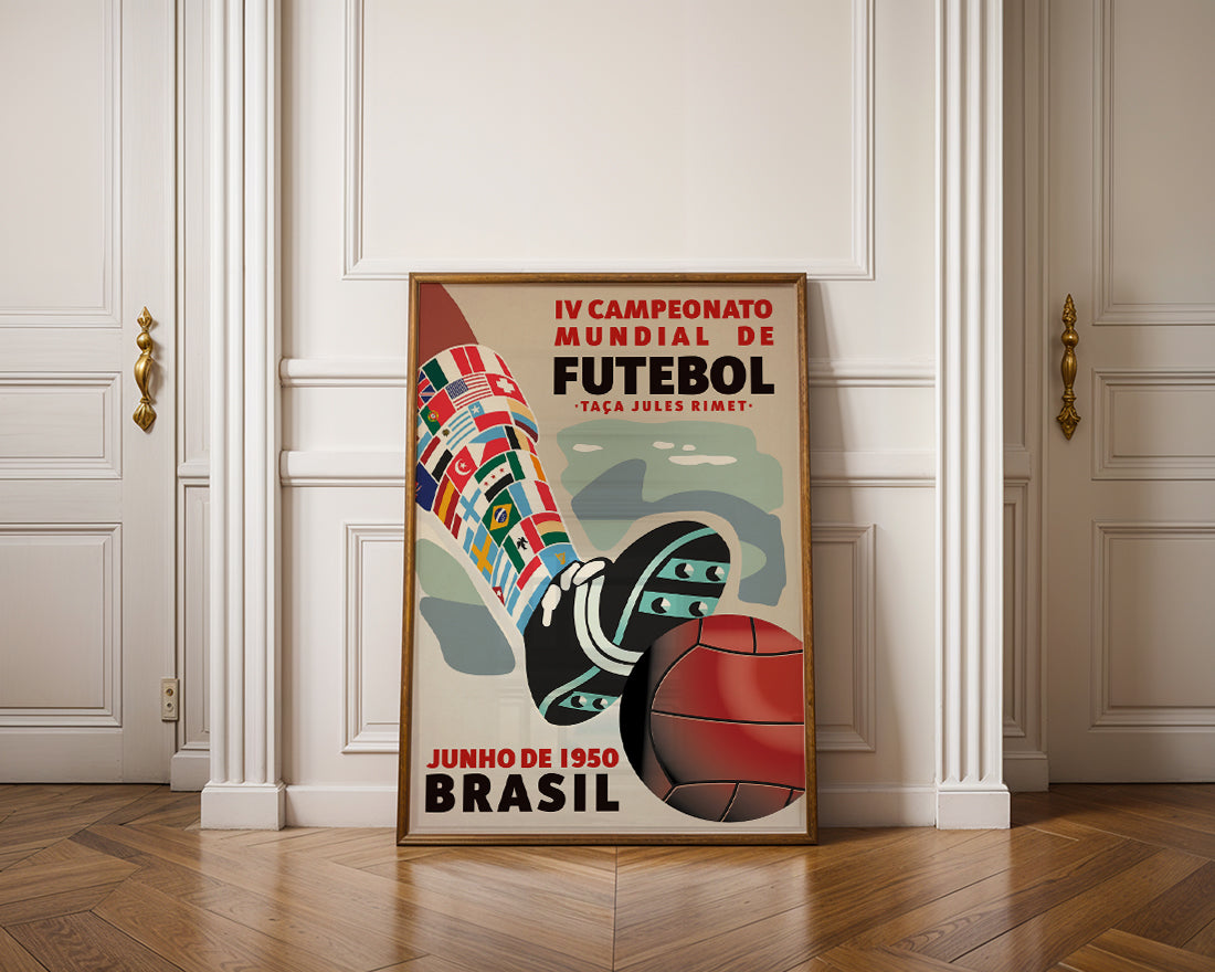 1950 World Cup soccer poster - Brazil 1950